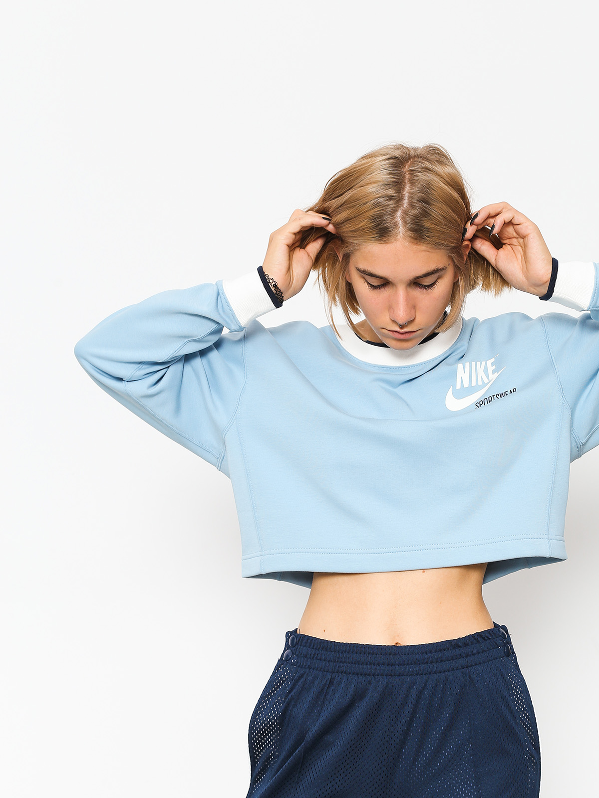 Bluza Nike Crew Rev Brs Wmn (leche blue)