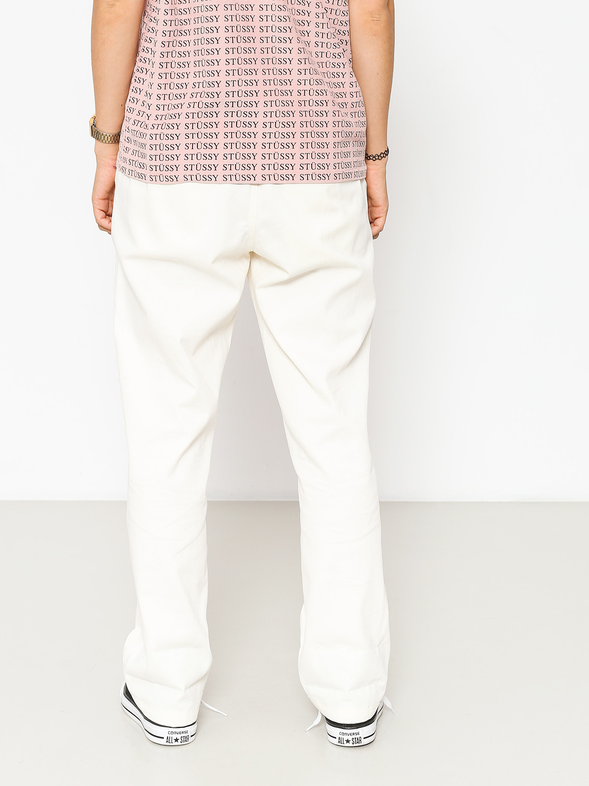 Spodnie Stussy Twill Standard Wmn (off white)