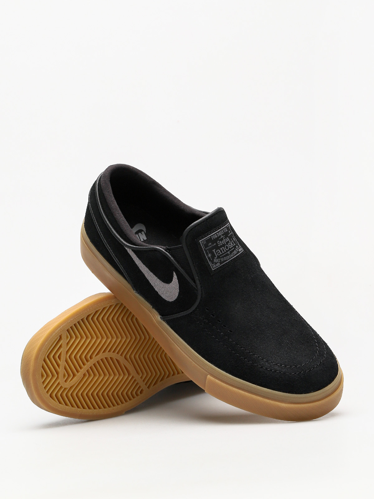 Buty Nike SB Air Zoom Stefan Janoski Slip (black/gunsmoke gum light brown)