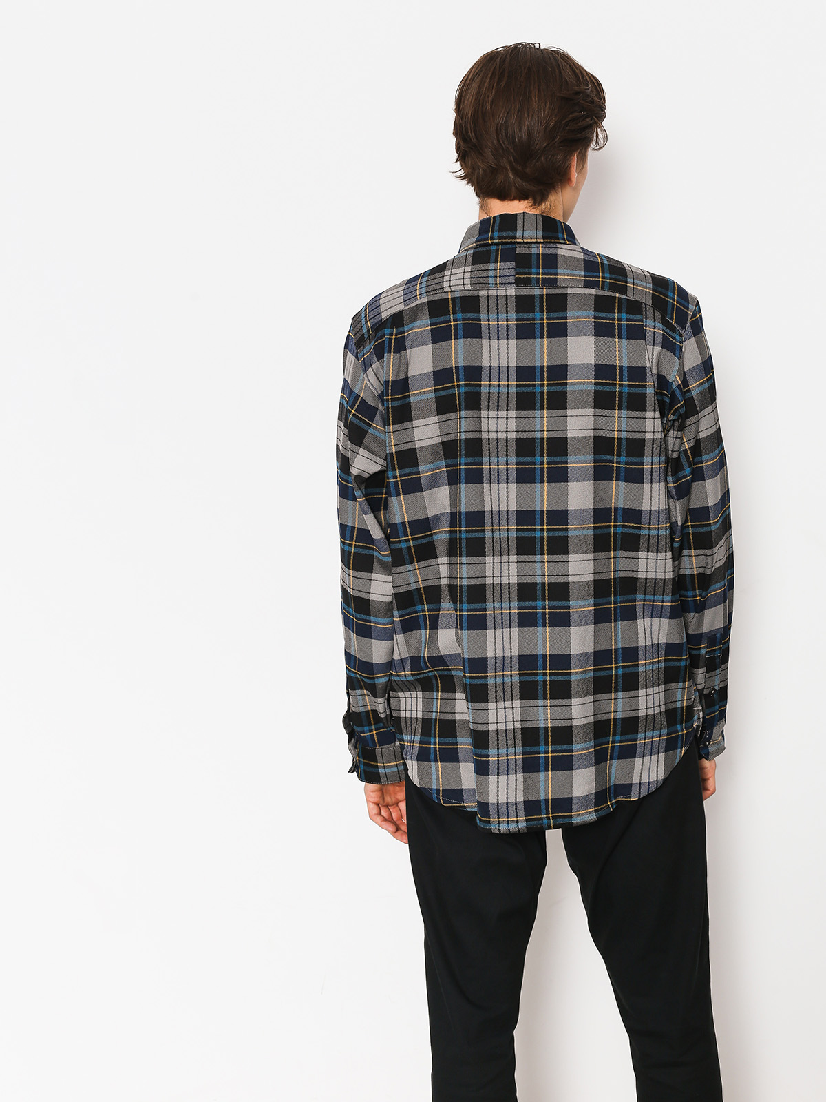 Koszula adidas Flex Flannel (core heather/collegiate navy/tactile yellow f17)