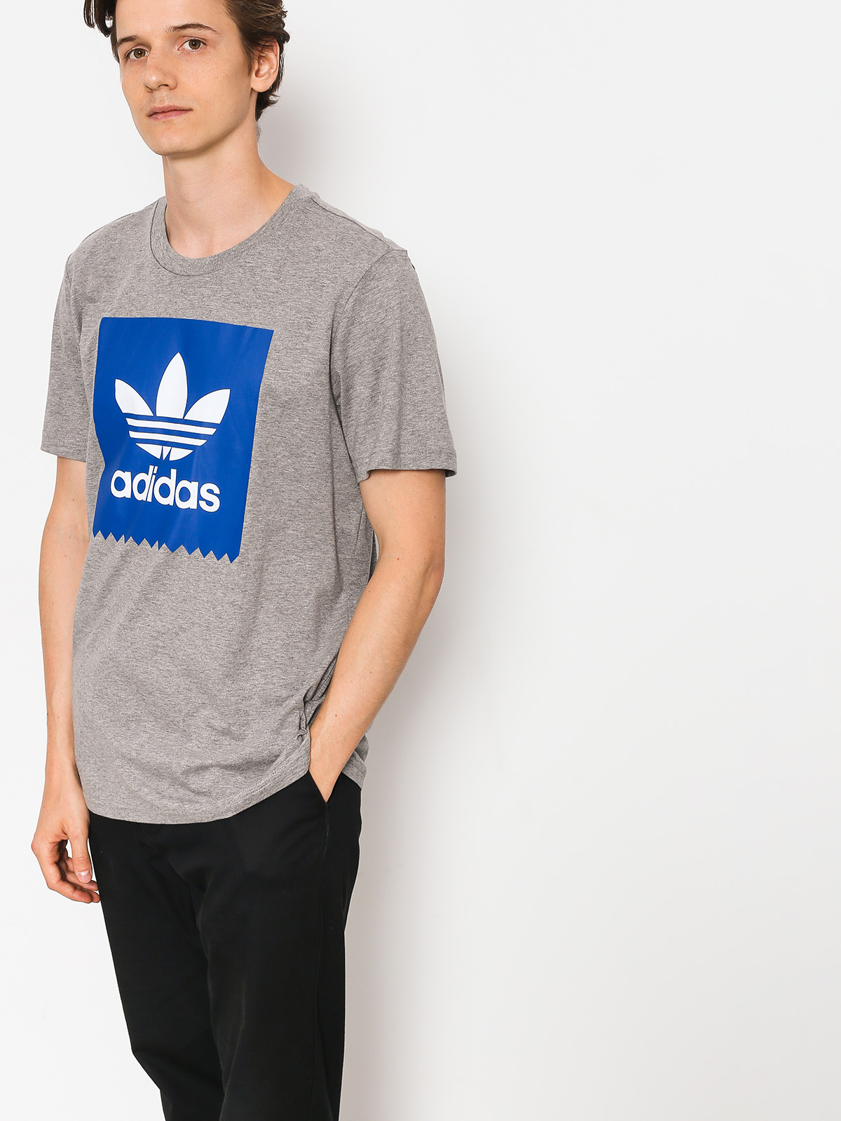 T-shirt adidas Solid Bb (core heather/collegiate royal)