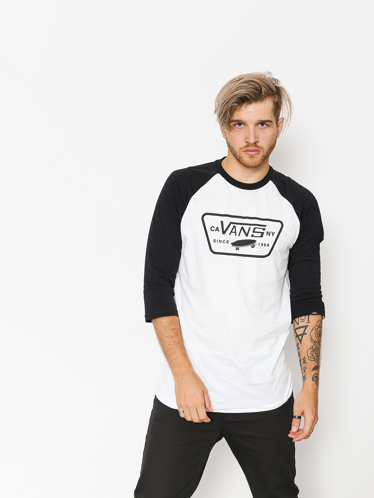 Koszulka Vans Full Patch Raglan 3/4 (white/black to)