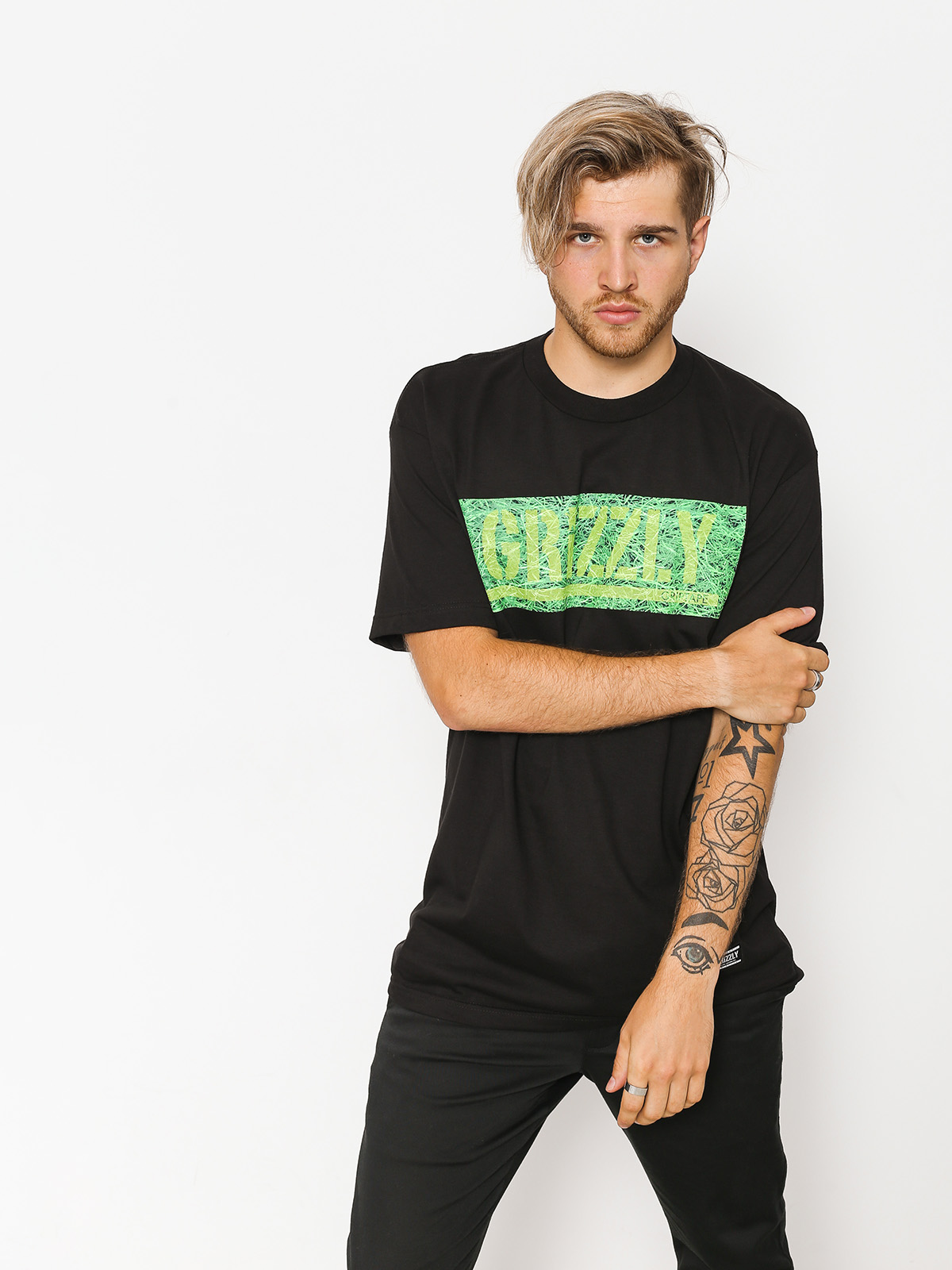 T-shirt Grizzly Griptape Fresh Cut Box Logo (black)