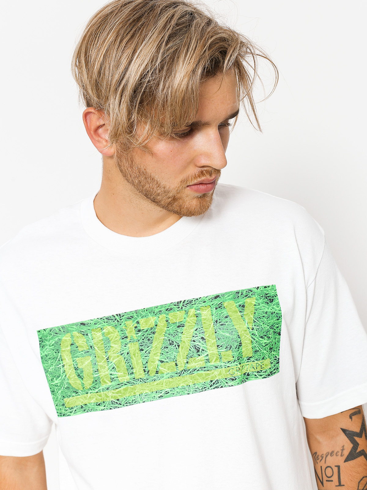 T-shirt Grizzly Griptape Fresh Cut Box Logo (white)