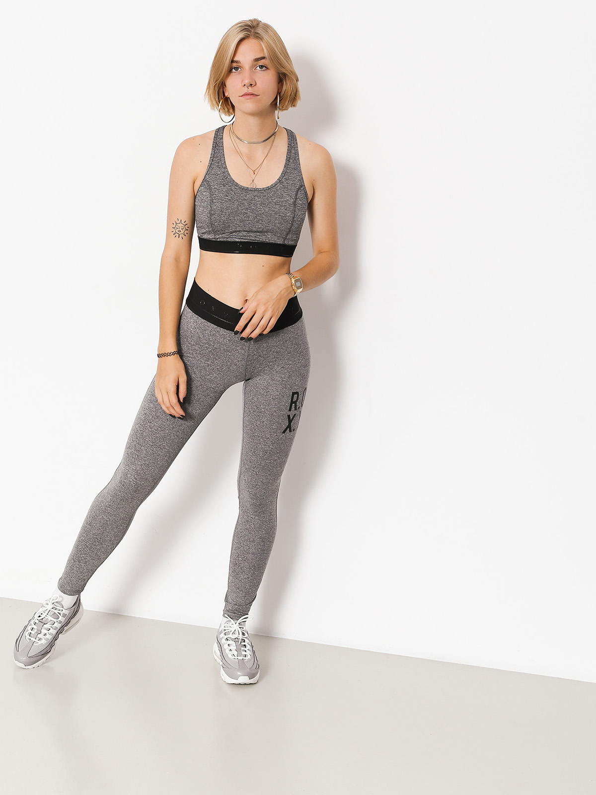 Stanik sportowy Roxy Stay Motivated Wmn (charcoal heather)