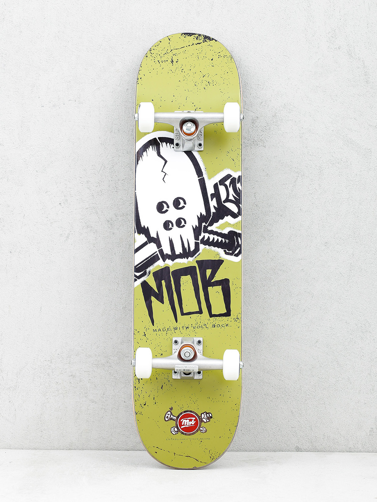 Deskorolka Mob Skateboards Skull Stencil (olive green)