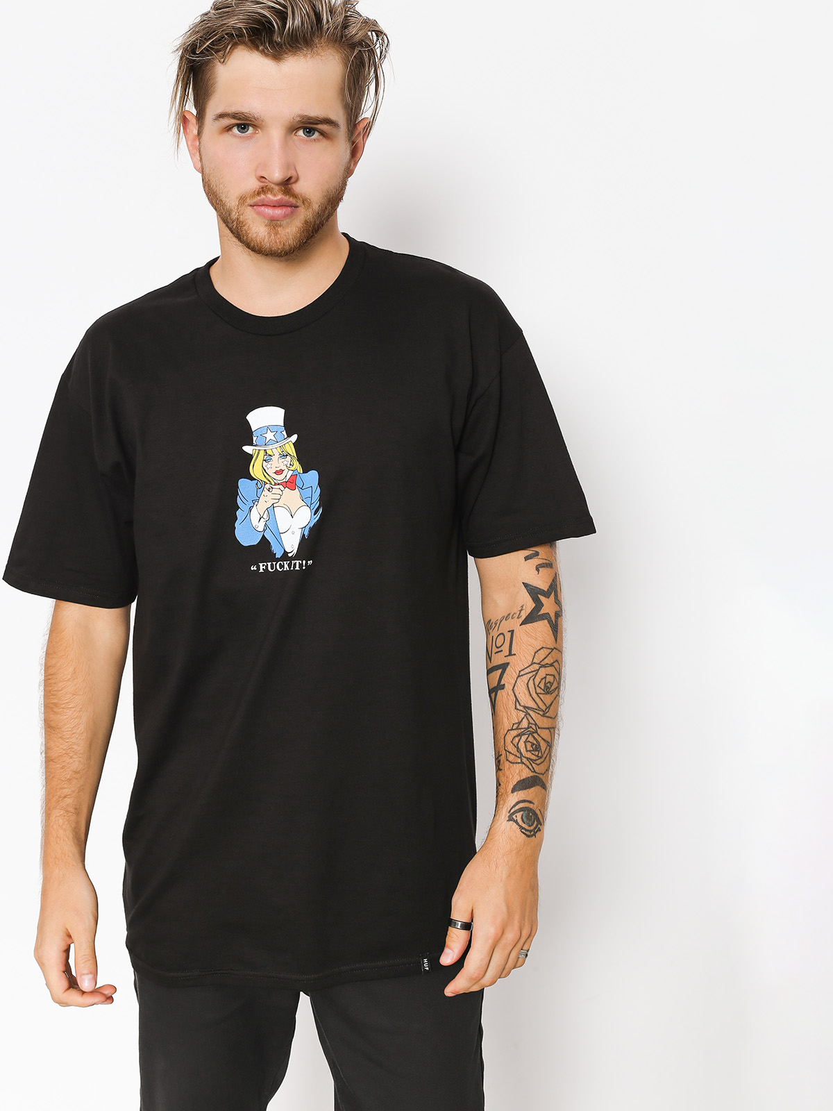 T-shirt HUF Miss America Tu (black)
