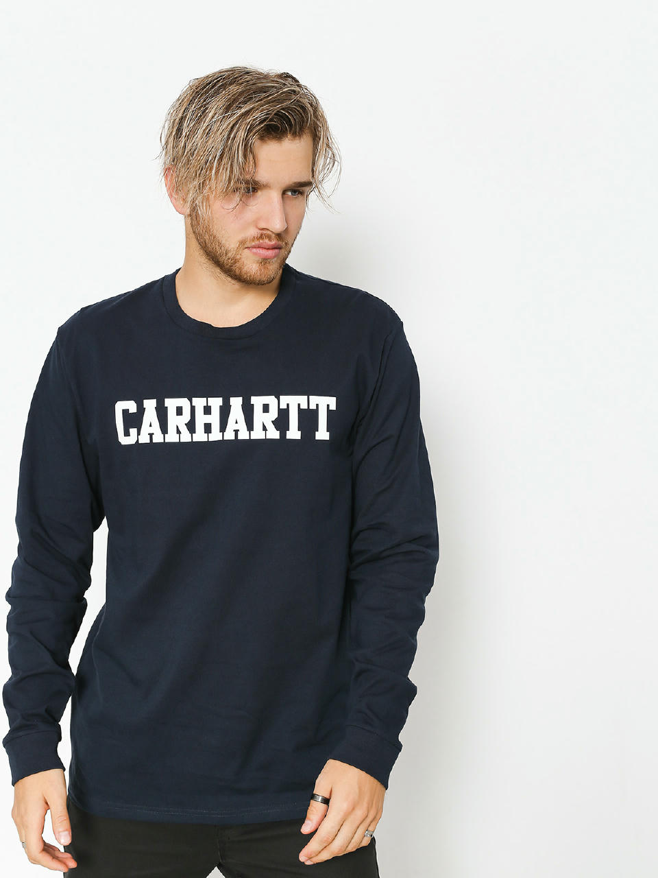 Longsleeve Carhartt WIP College (dark navy/white)