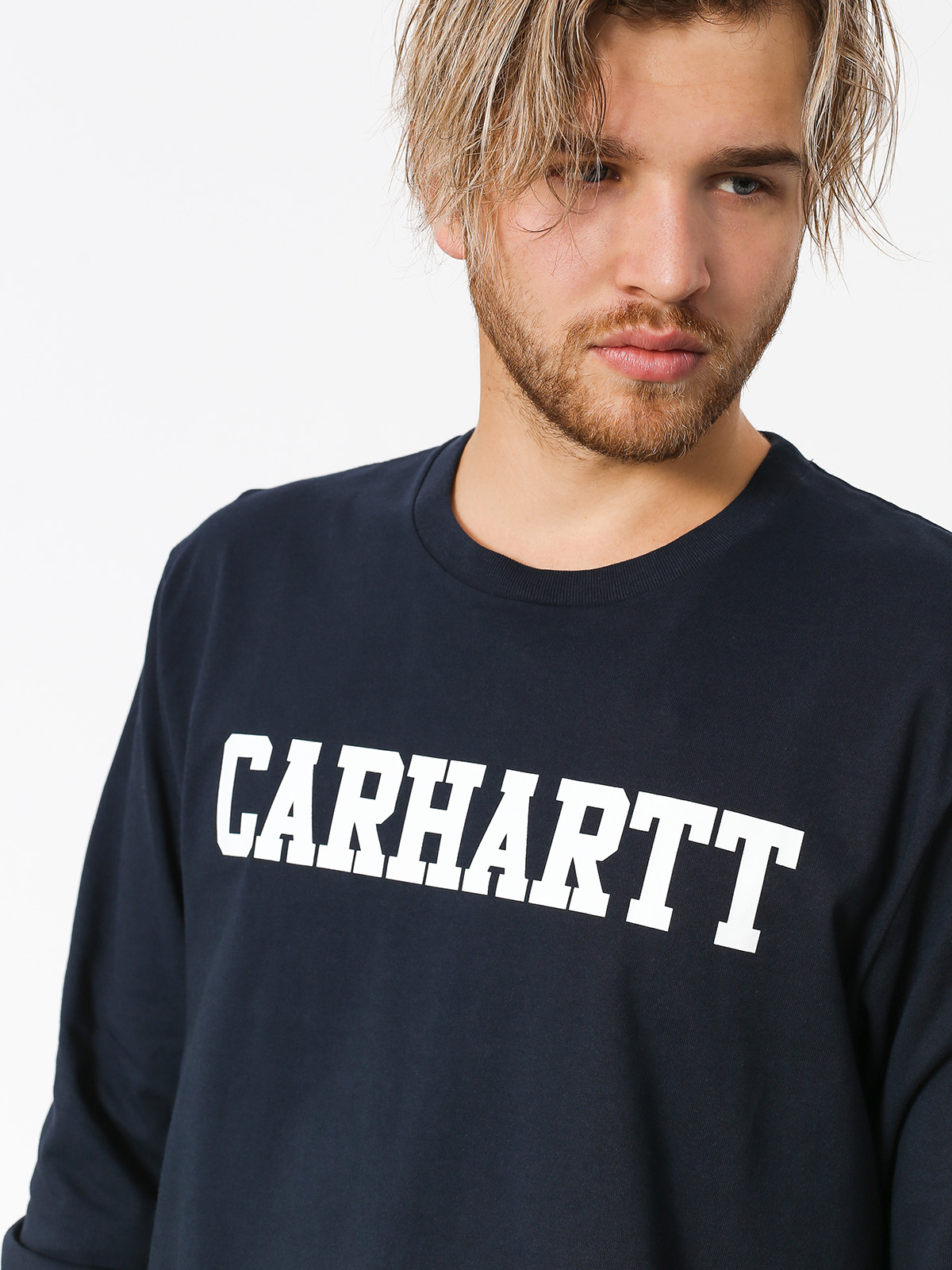 Longsleeve Carhartt WIP College (dark navy/white)
