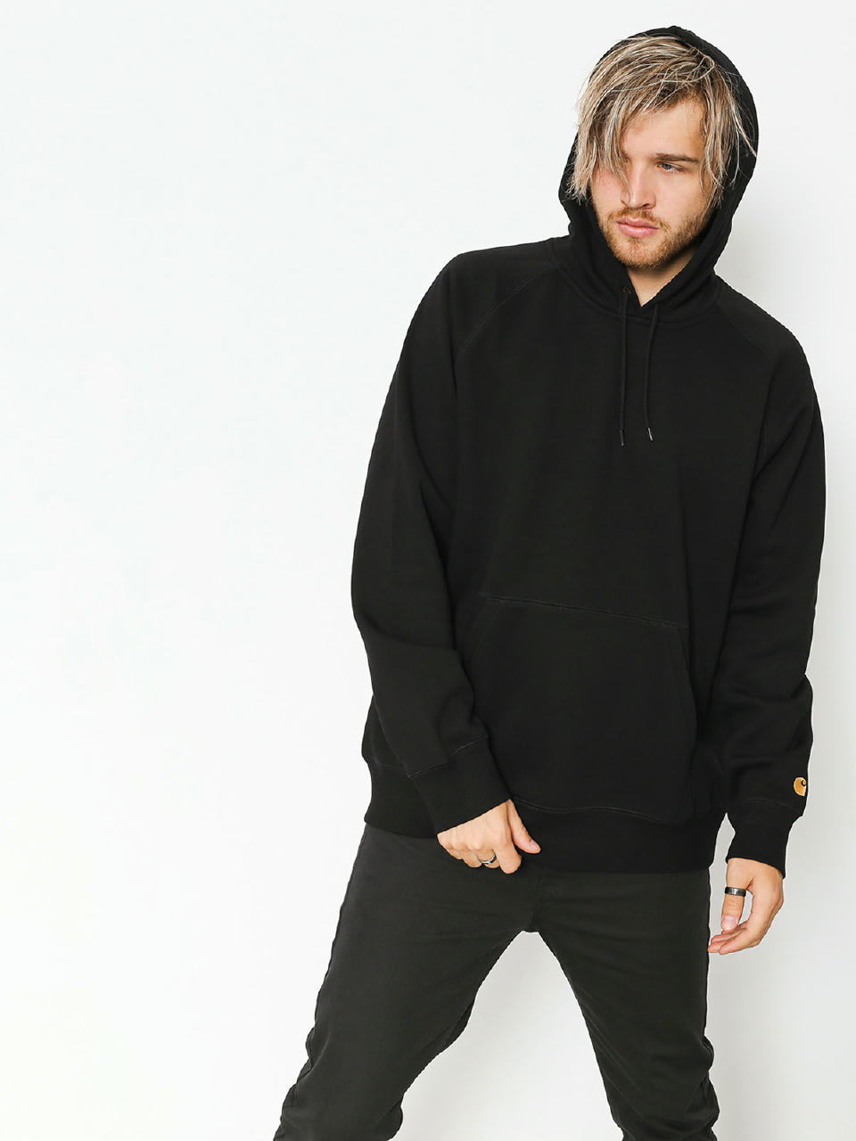 Bluza z kapturem Carhartt WIP Chase HD (black/gold)