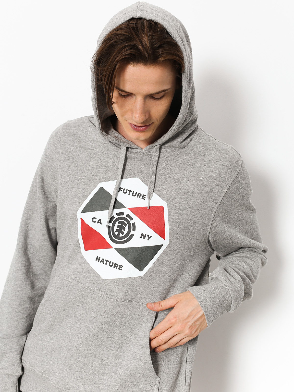 Bluza z kapturem Element Bisect HD (grey heather)