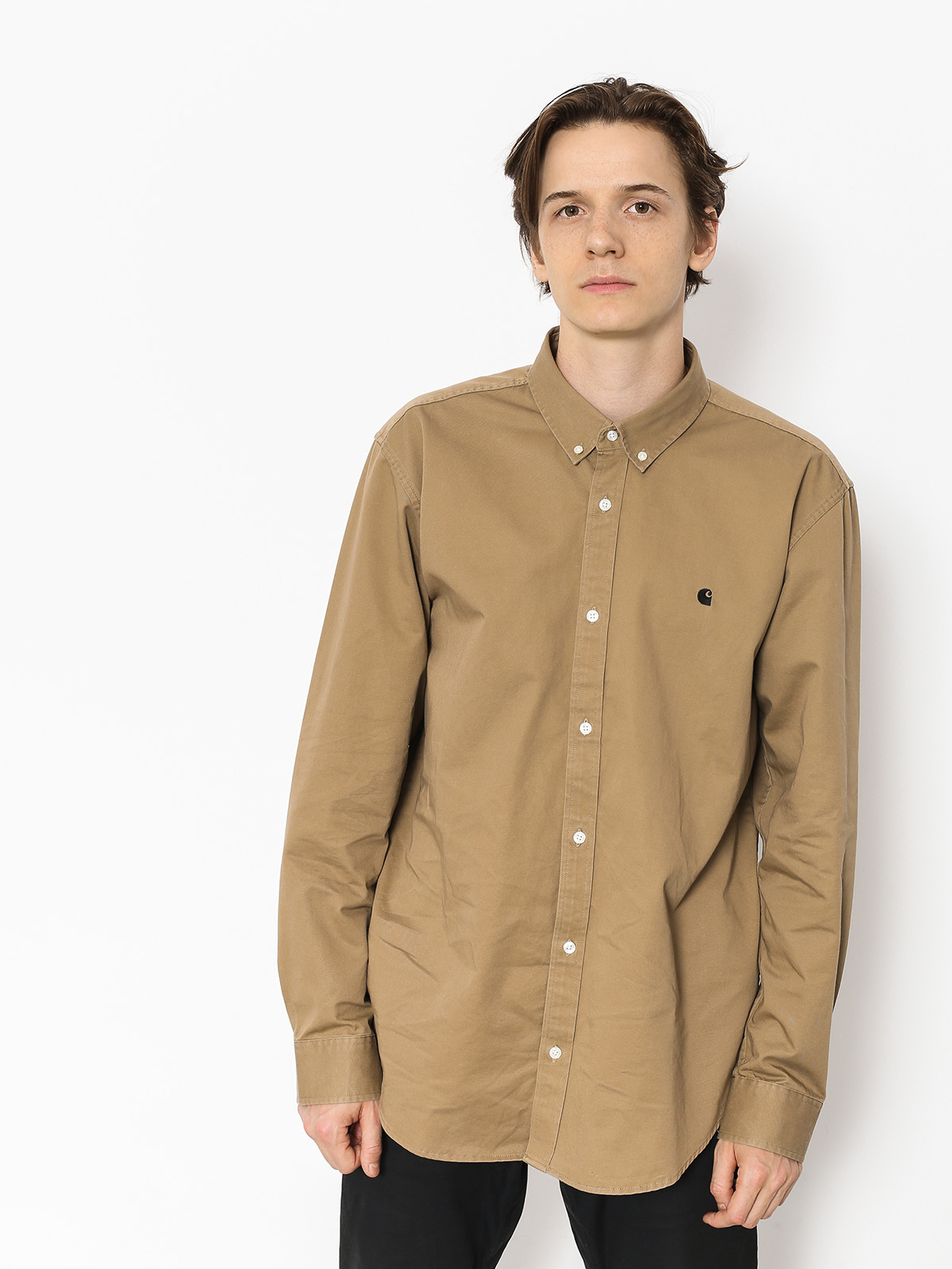 Koszula Carhartt WIP Madison Ls (leather/black)