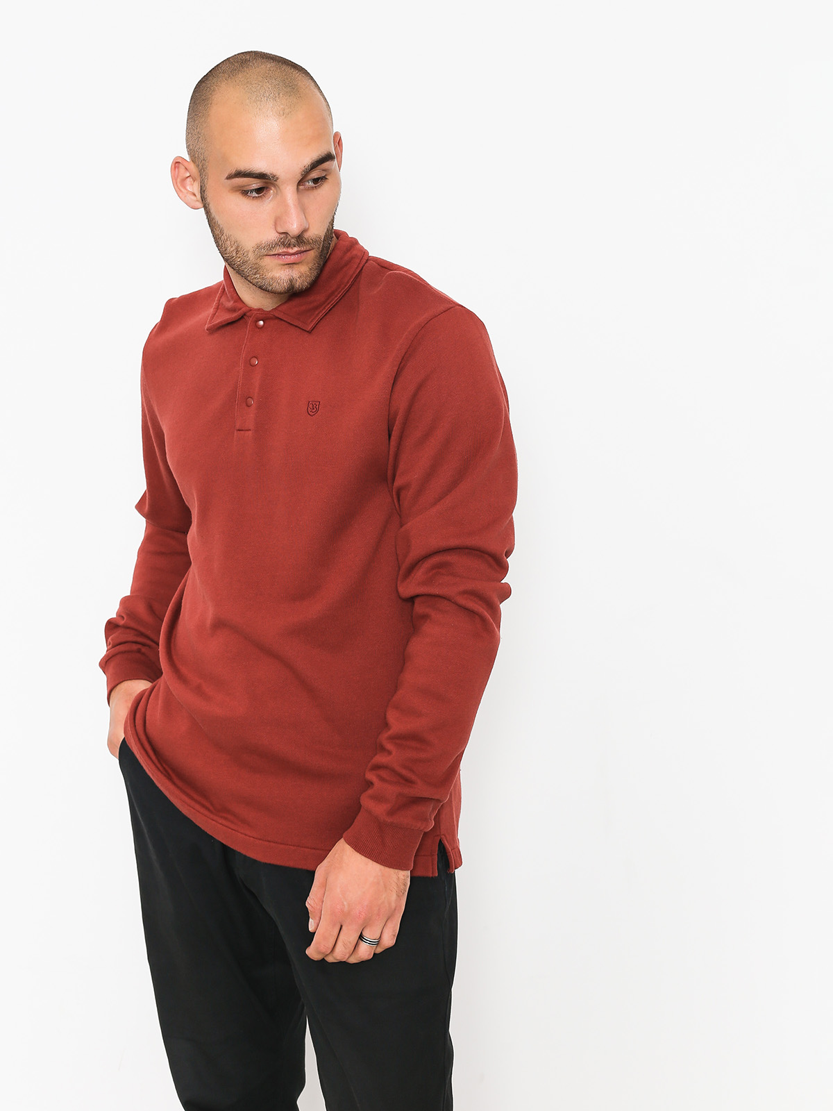 Bluza Brixton Capone Polo Crew (brick)