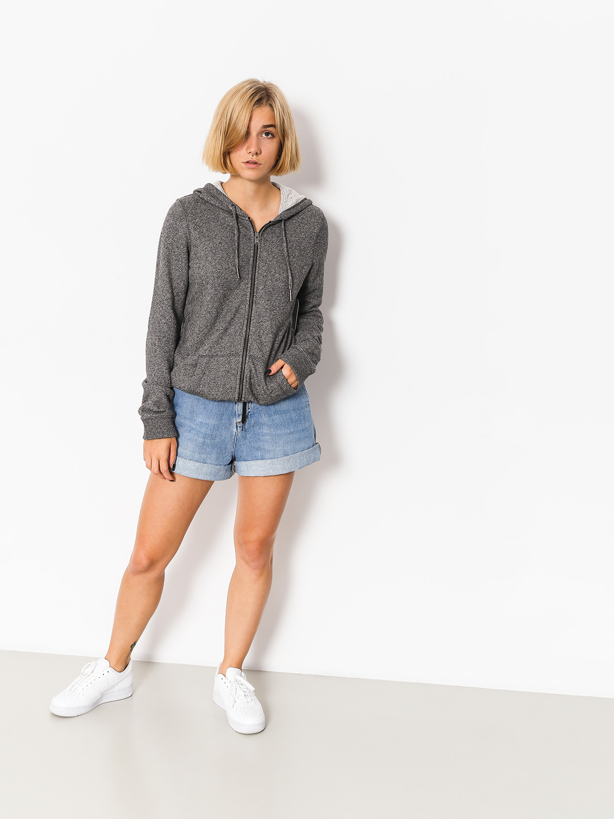 Bluza z kapturem Roxy Trippin ZHD Wmn (true black)