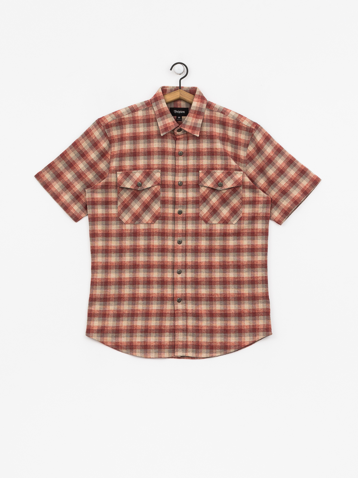 Koszula Brixton Script (red/light heather grey)