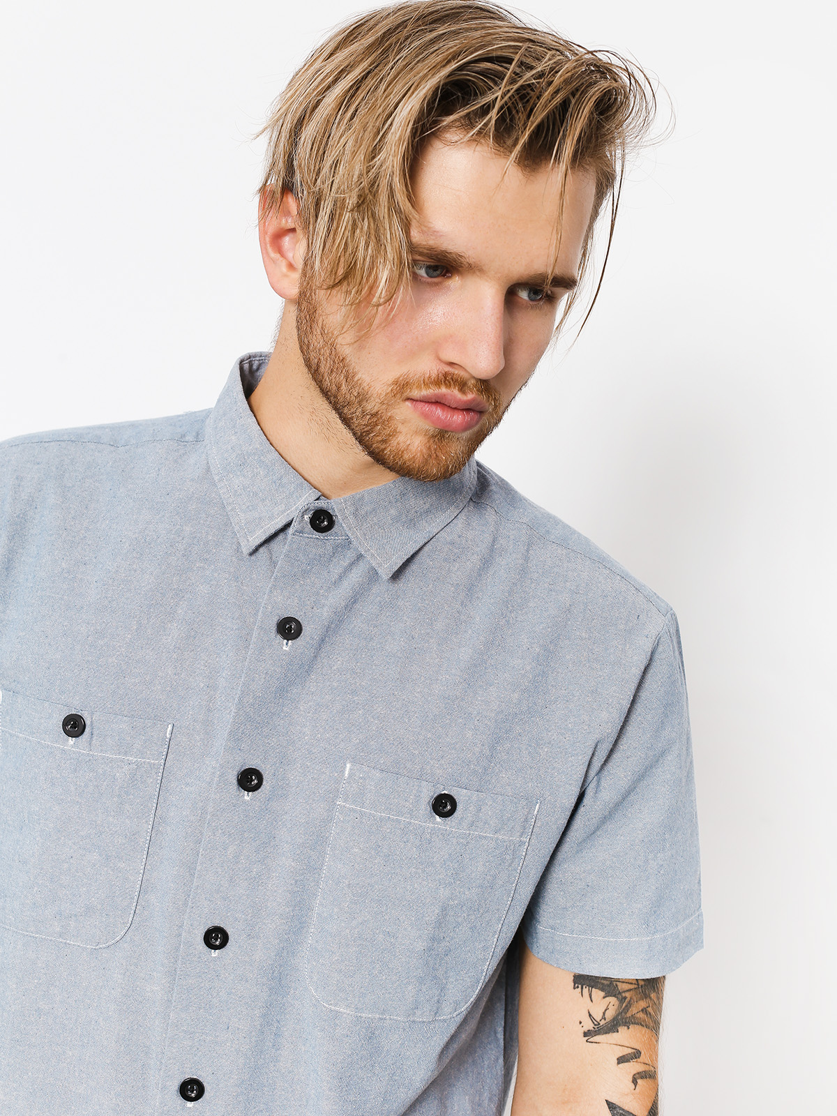 Koszula Brixton Reeve (white/blue)