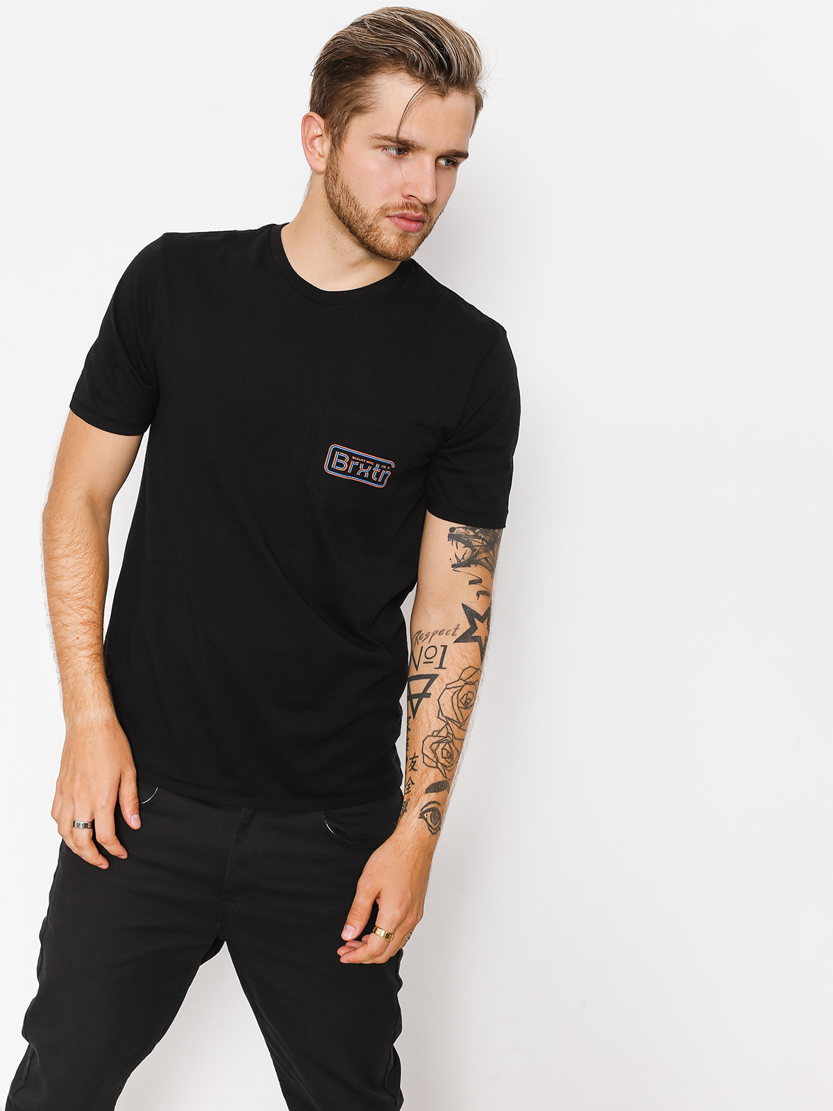 T-shirt Brixton Springfield Pkt (black)