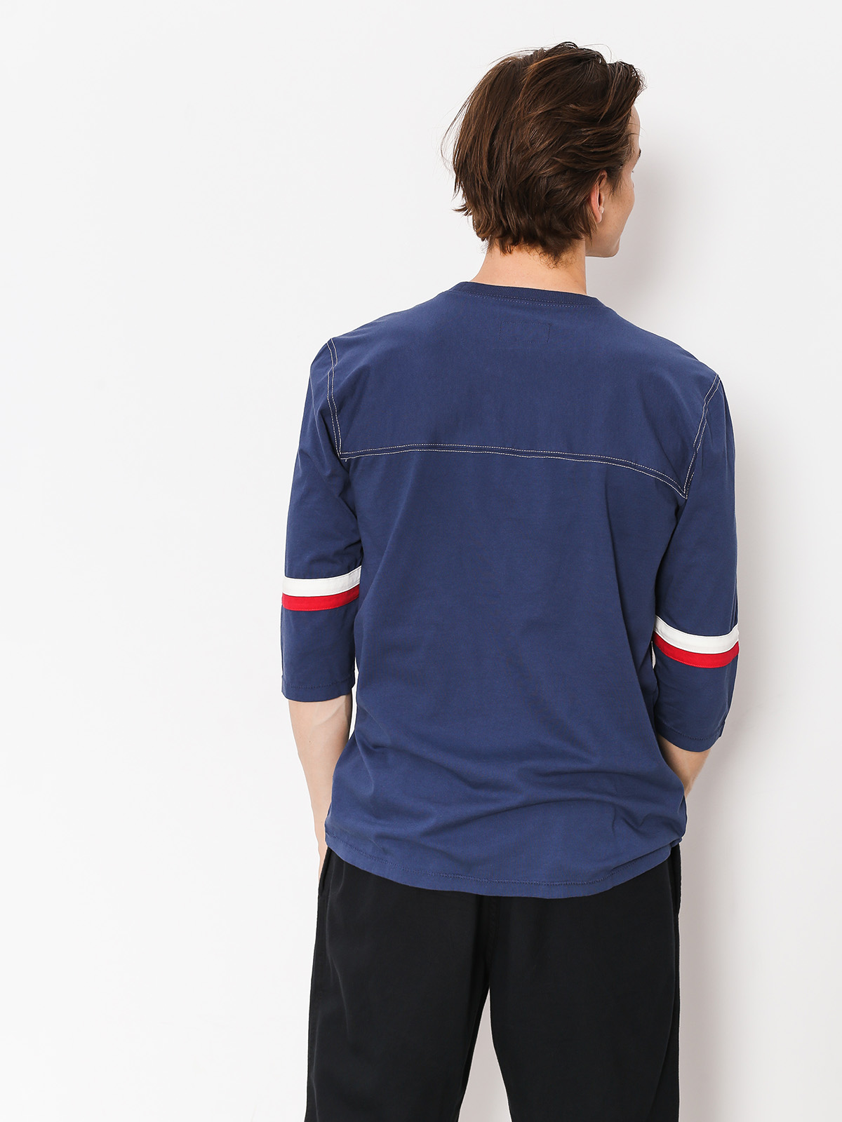 T-shirt Brixton Johan 3/4 Slv (washed navy)