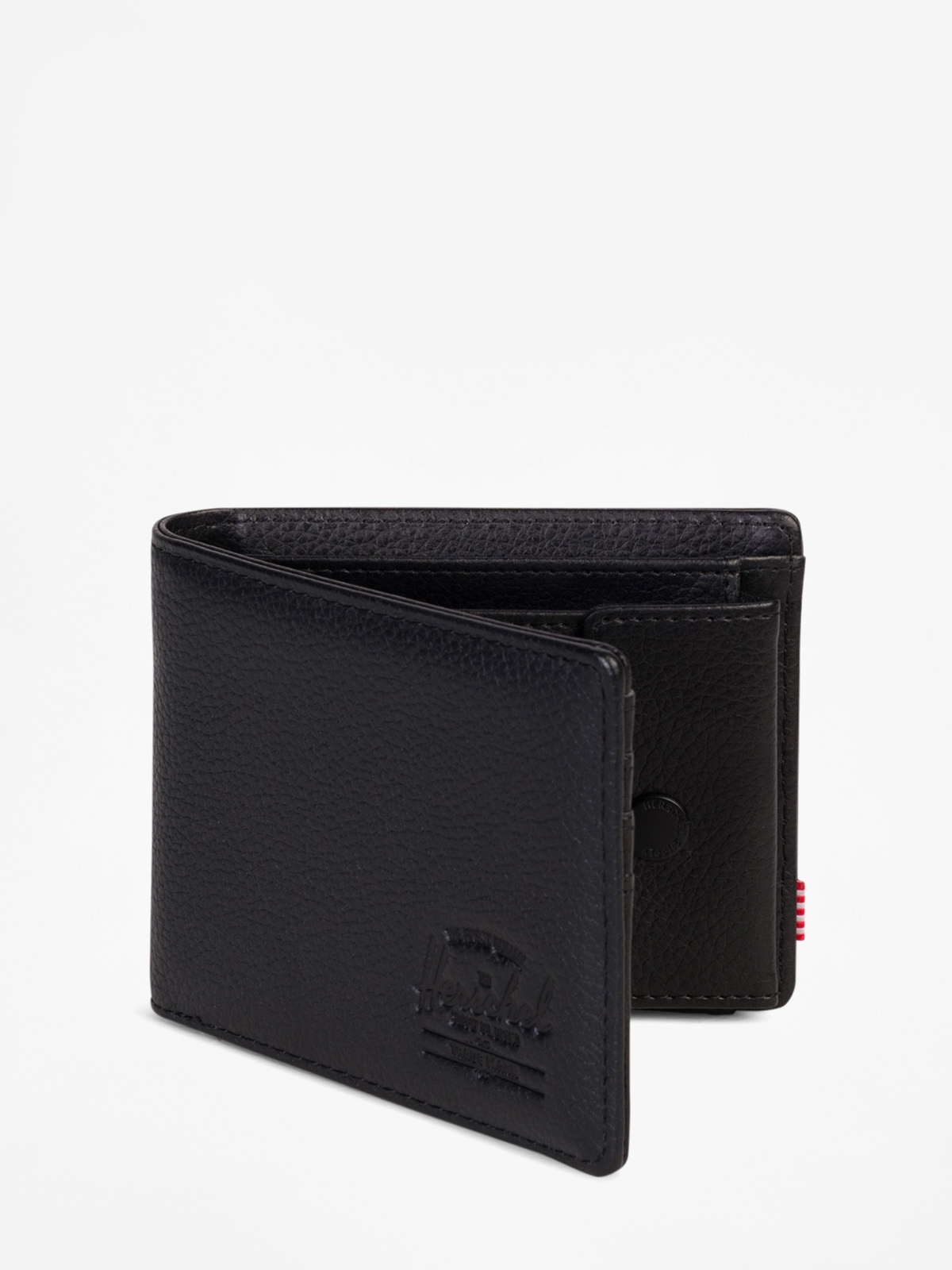 Portfel Herschel Supply Co. Hank Coin Leather Rfid (black pebbled leather)