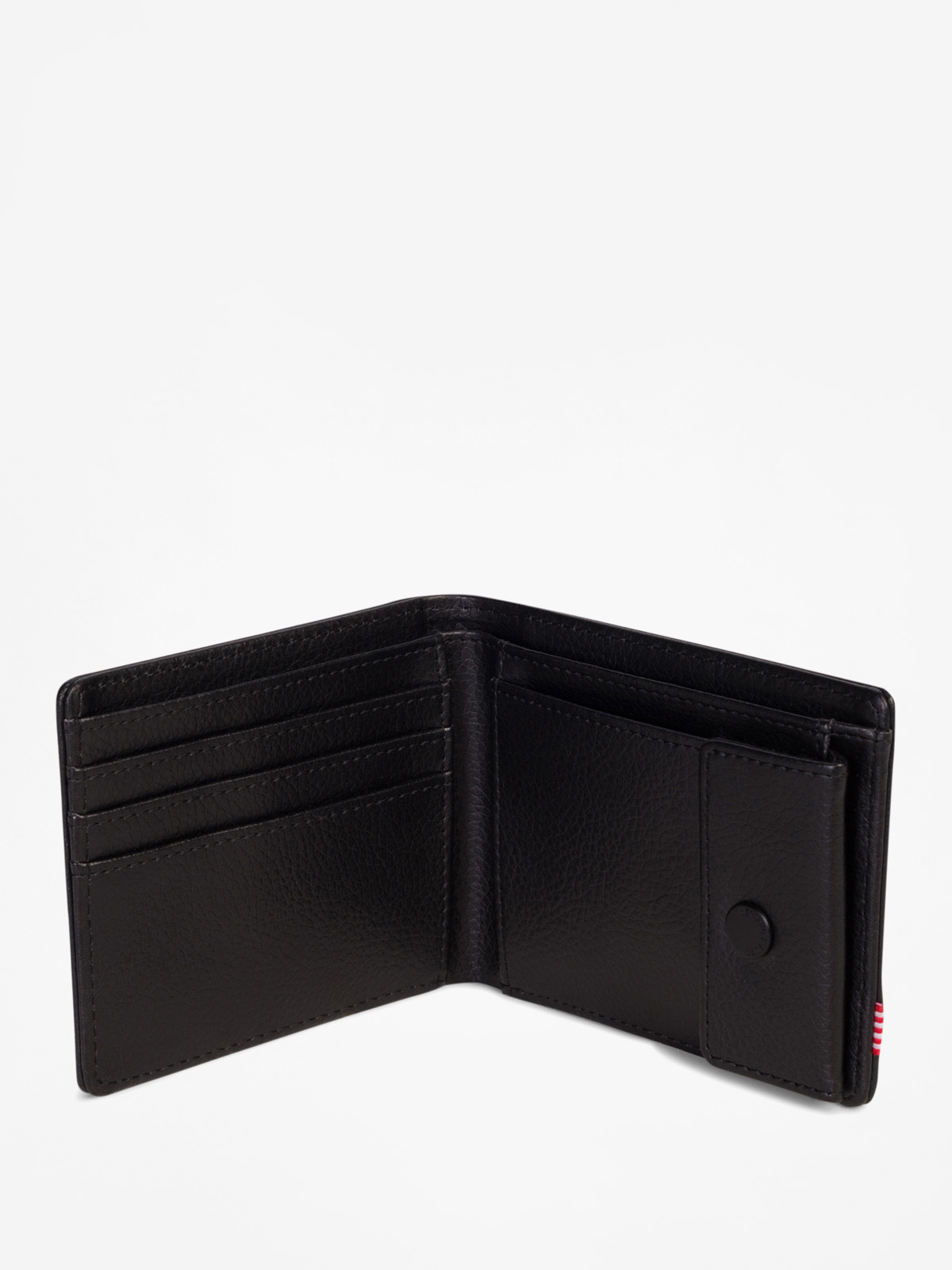 Portfel Herschel Supply Co. Hank Coin Leather Rfid (black pebbled leather)