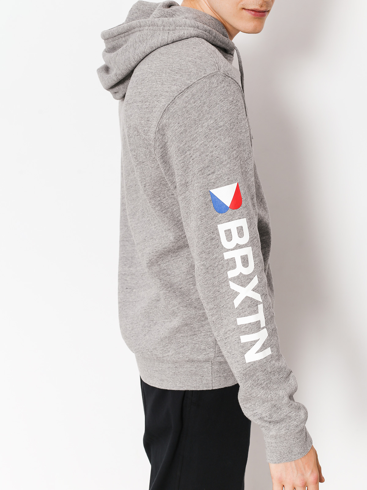 Bluza z kapturem Brixton Stowell HD (htgry)