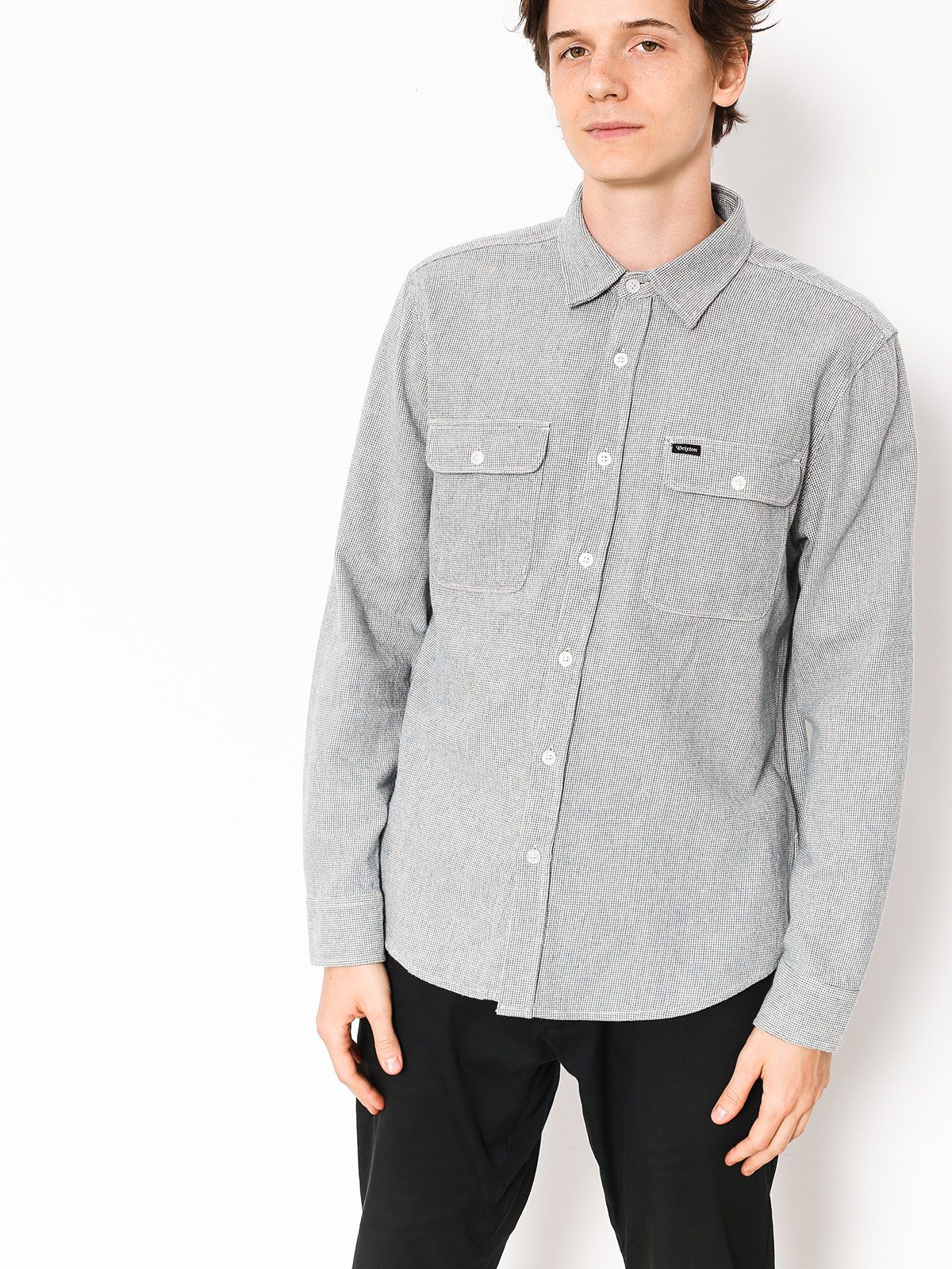 Koszula Brixton Bowery Ls Flannel (off white/dusty blue)
