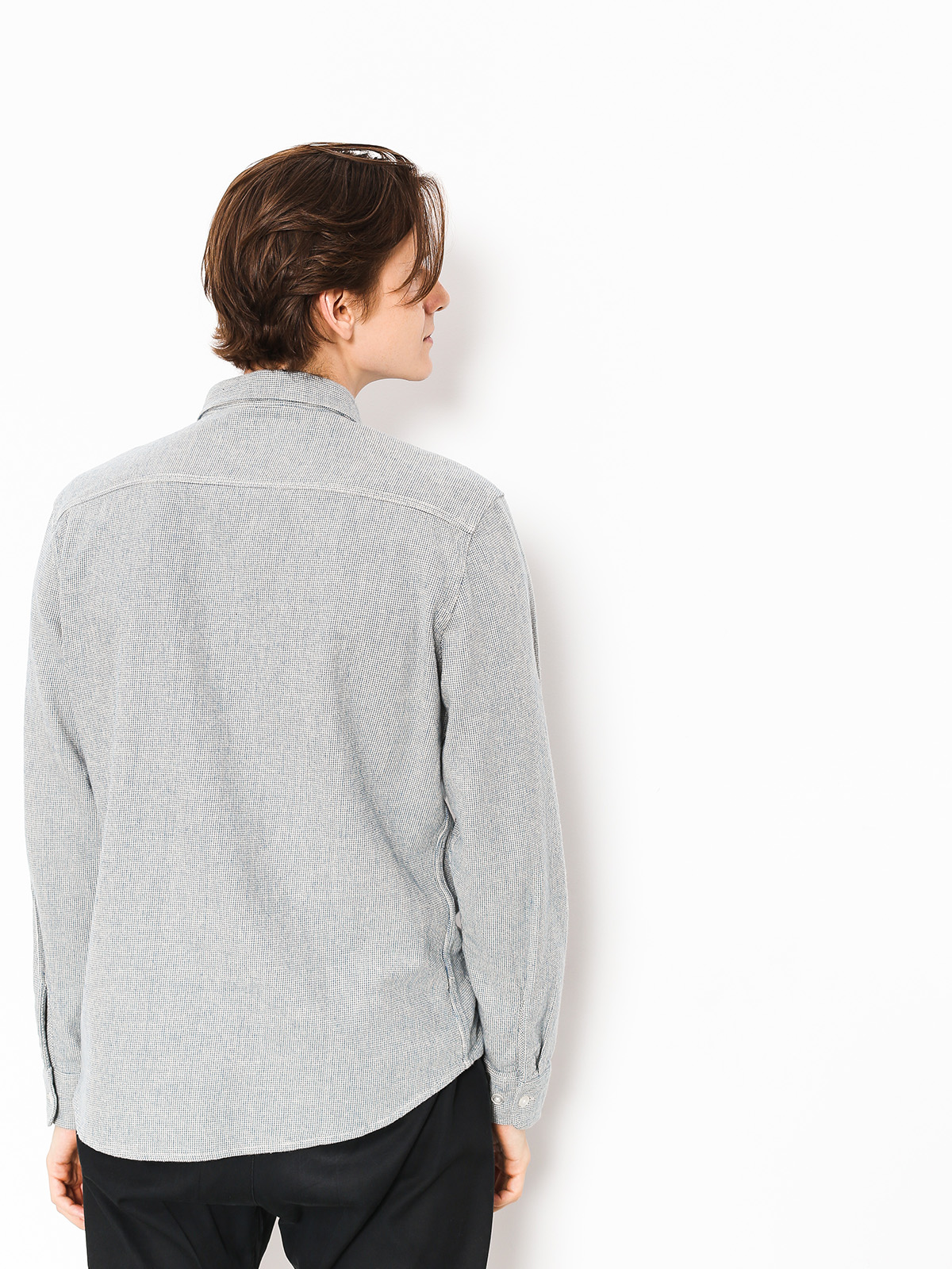 Koszula Brixton Bowery Ls Flannel (off white/dusty blue)