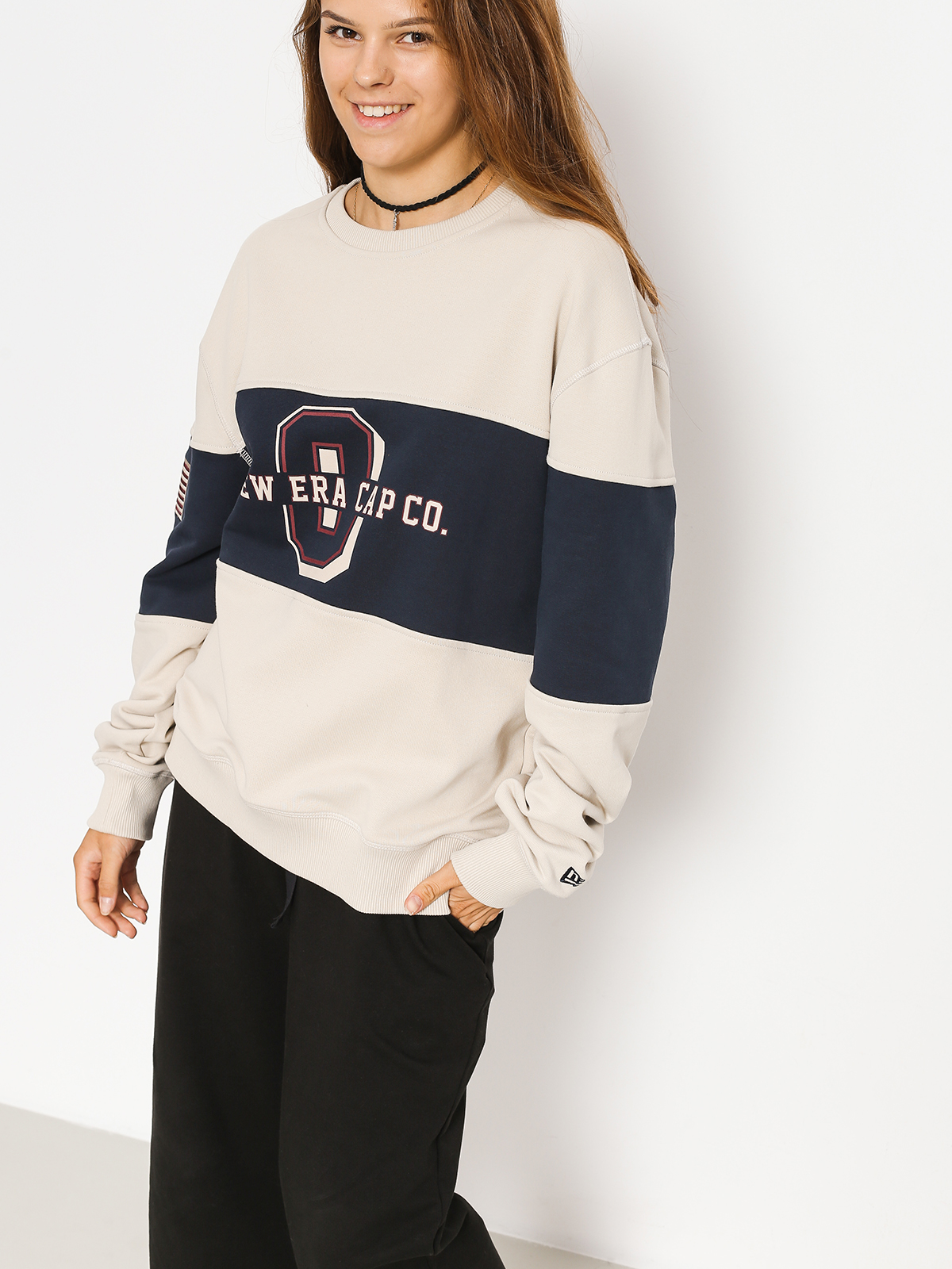 Bluza New Era World (tan/navy)