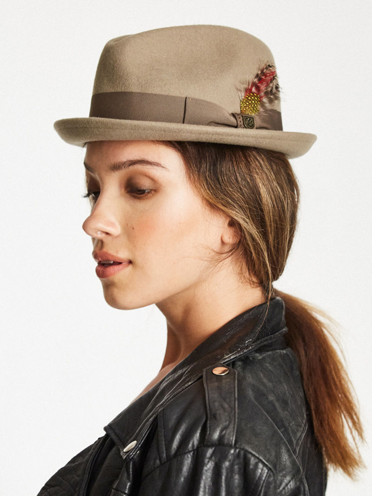 Kapelusz Brixton Gain Fedora (khaki)