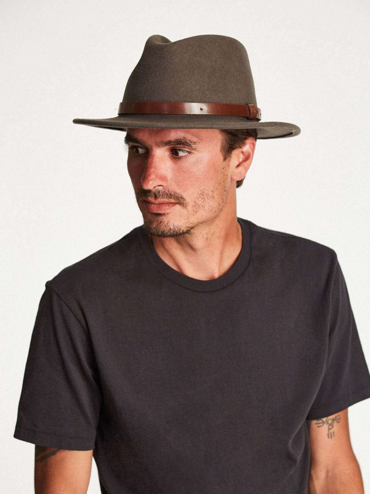 Kapelusz Brixton Messer Fedora (ivy)