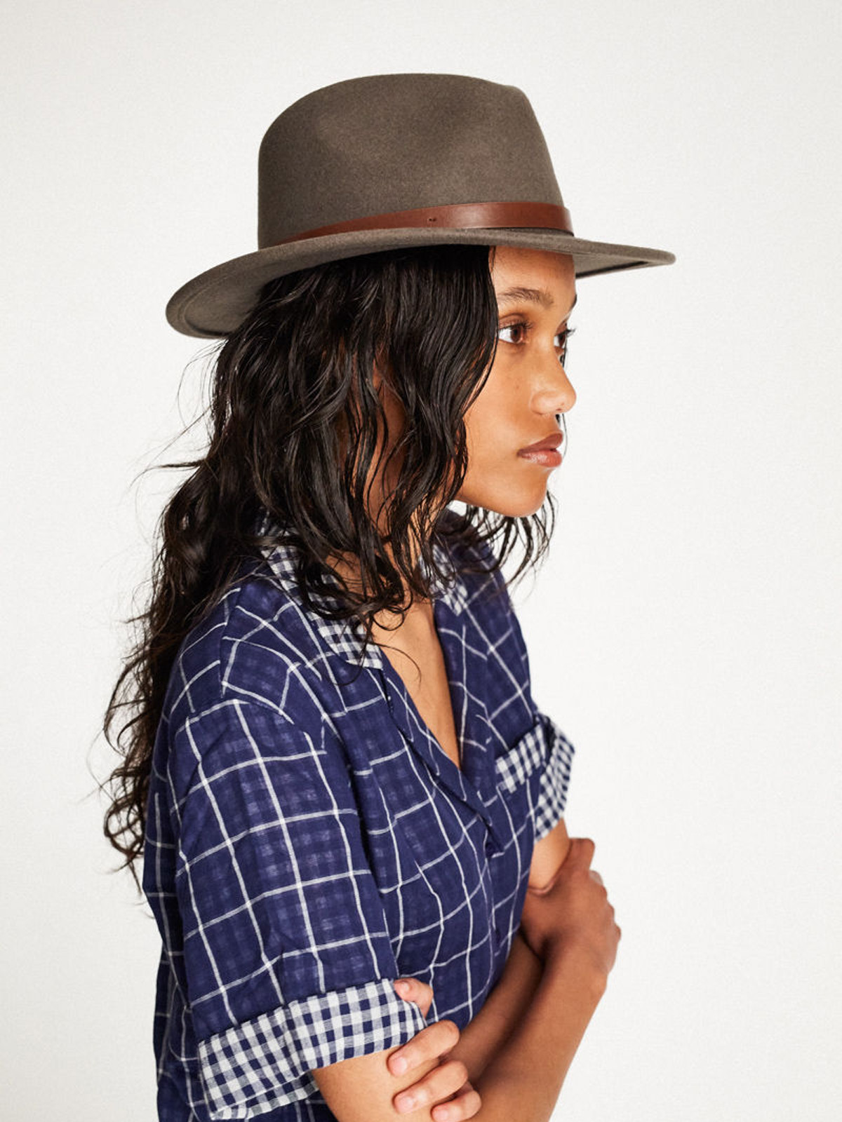 Kapelusz Brixton Messer Fedora (ivy)
