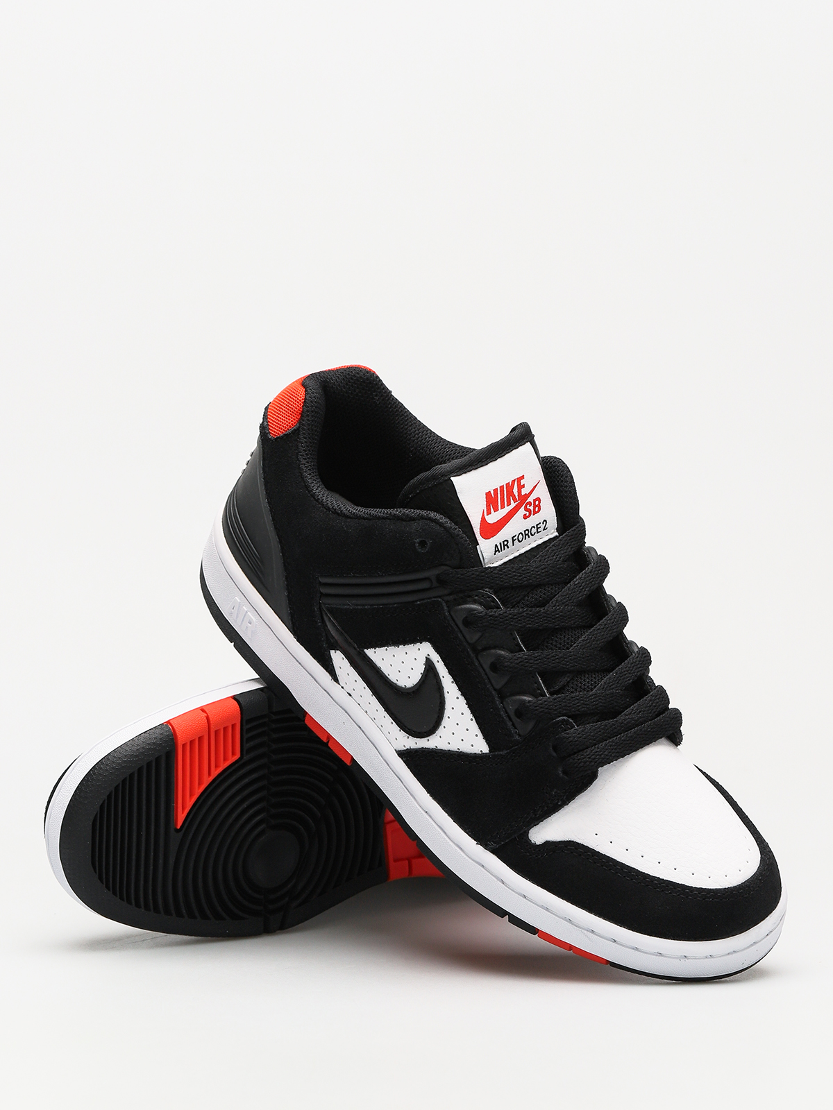 Buty Nike SB Sb Air Force II Low (black/black white habanero red)