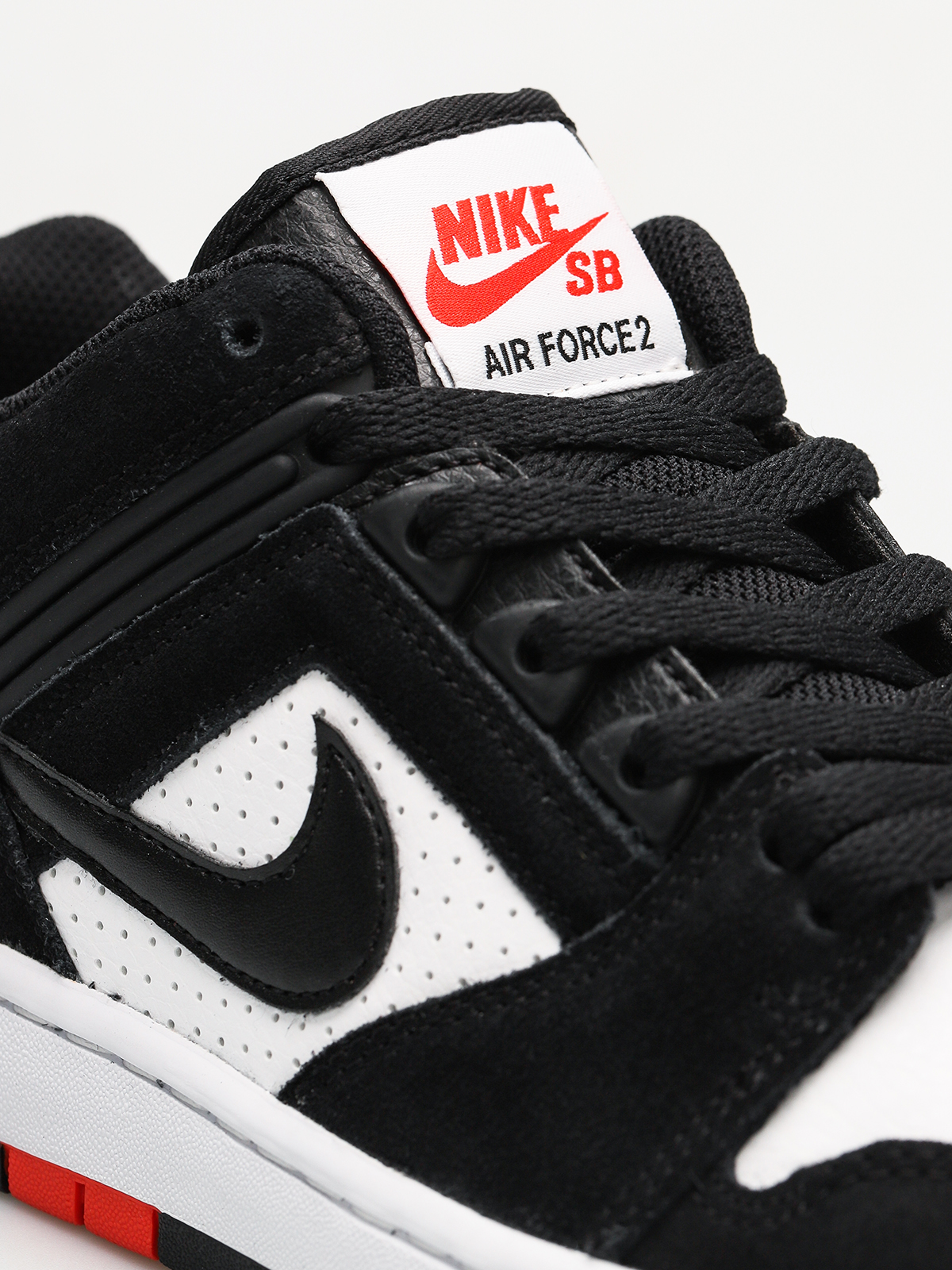 Buty Nike SB Sb Air Force II Low (black/black white habanero red)
