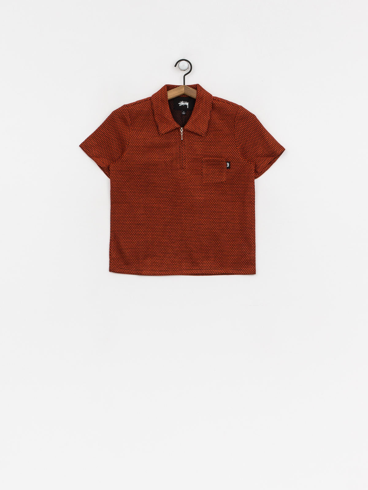 Polo Stussy Faye S Sl Zip Collar Wmn (orange)