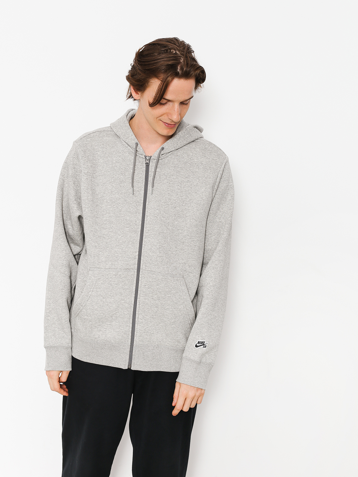 Bluza z kapturem Nike SB Sb Icon Essnl ZHD (dk grey heather/black)