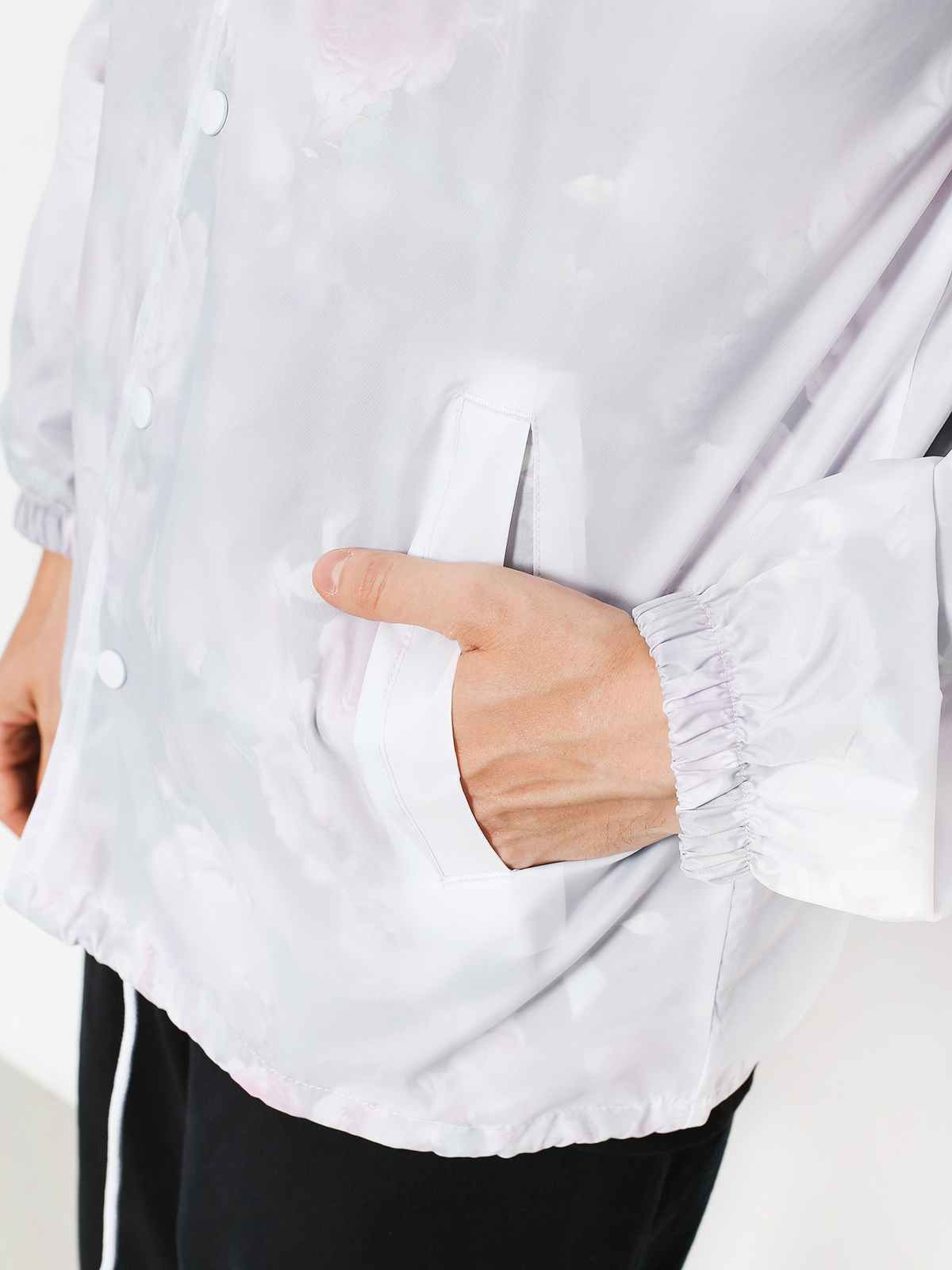 Kurtka Real Bloom Windbrk (white/floral)