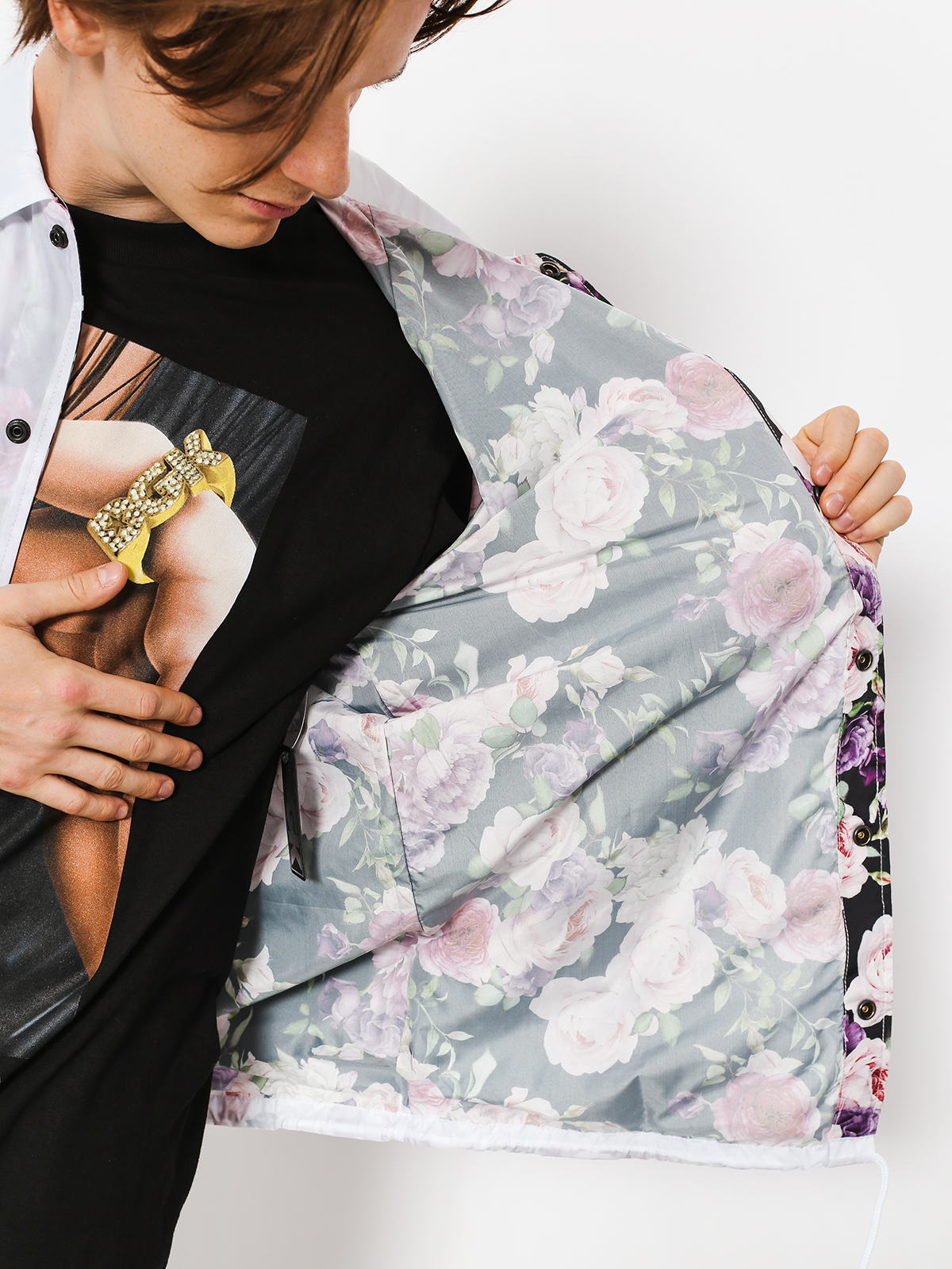 Kurtka Real Bloom Windbrk (white/floral)