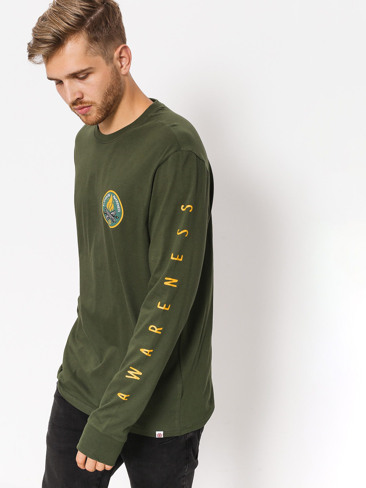 Longsleeve Element Ea Logo (olive drab)