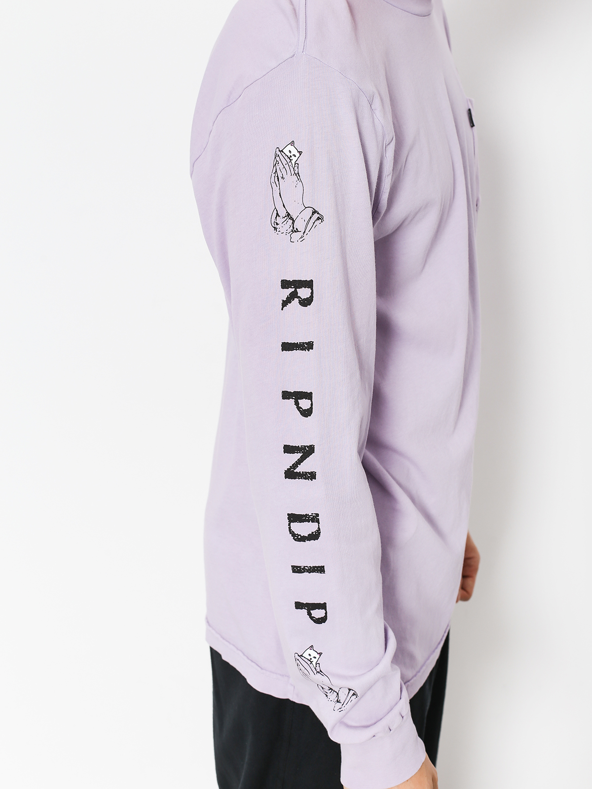 Longsleeve RipNDip Lord Nermal Pocket (lavender)