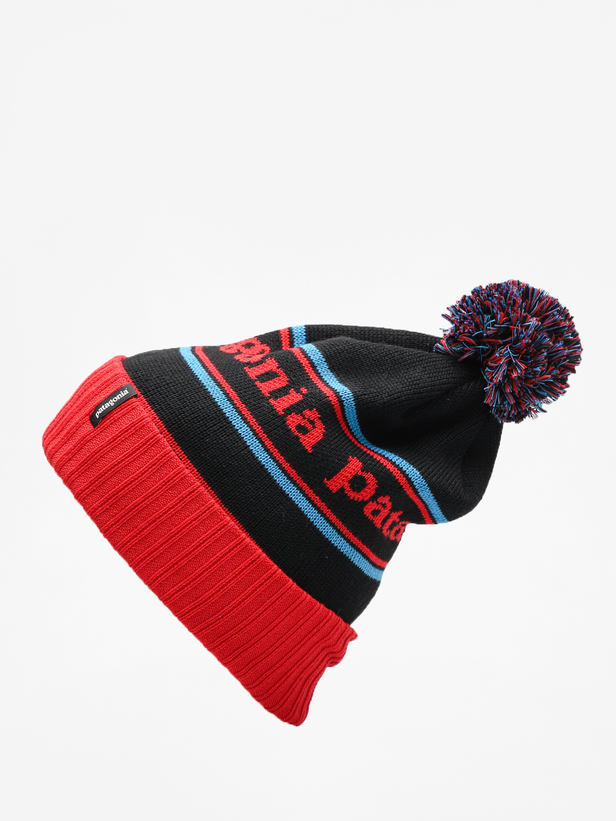Czapka zimowa Patagonia Powder Town Beanie (park stripe tomato/ black)
