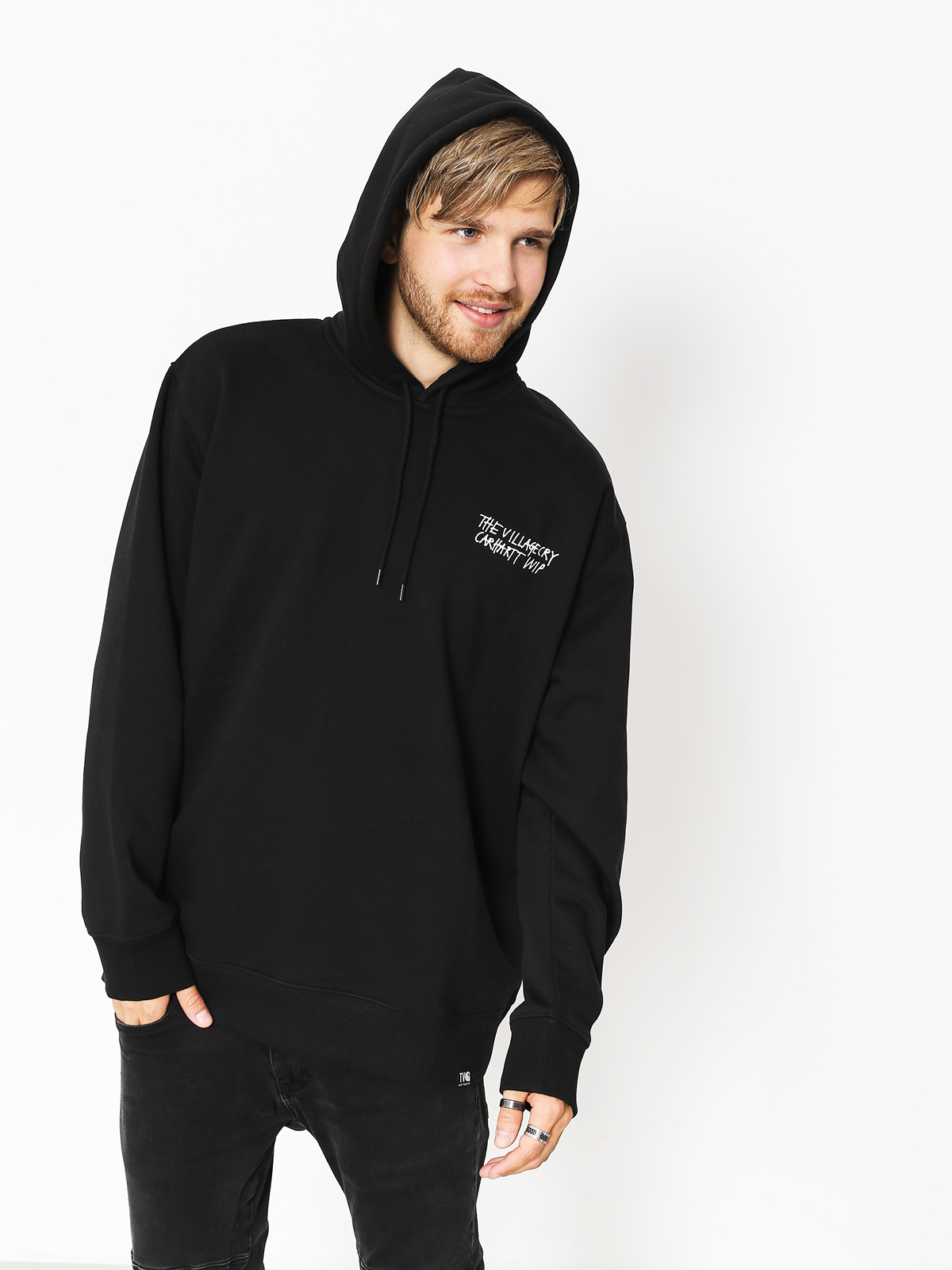Bluza z kapturem Carhartt WIP Tvc Paris HD (black/white)