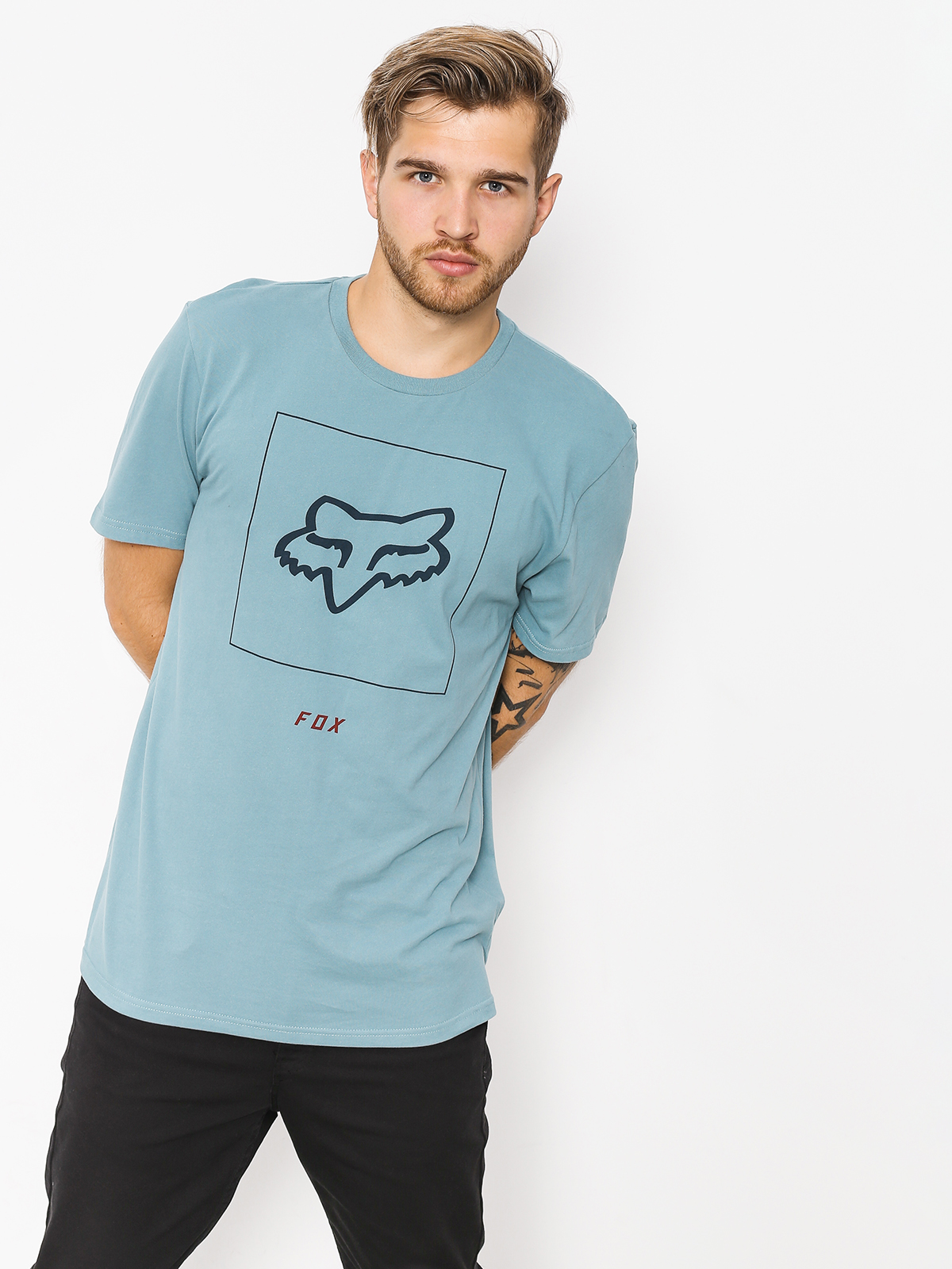 T-shirt Fox Crass (blu/gry)