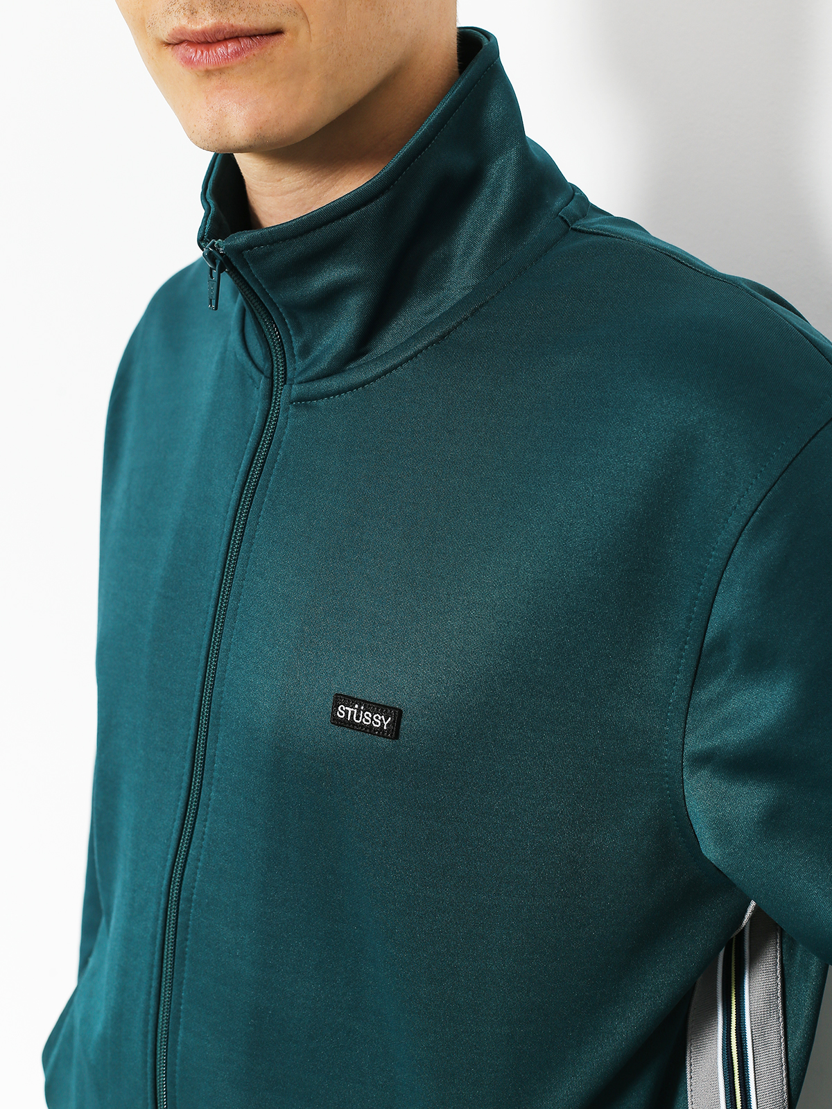 Bluza Stussy Textured Rib Track (dark teal)