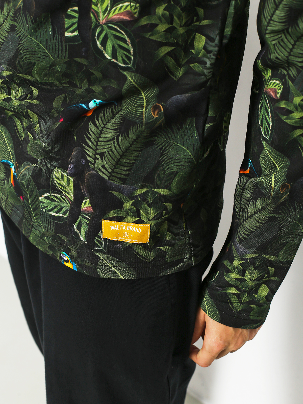 Longsleeve Malita Jungle (black/green)