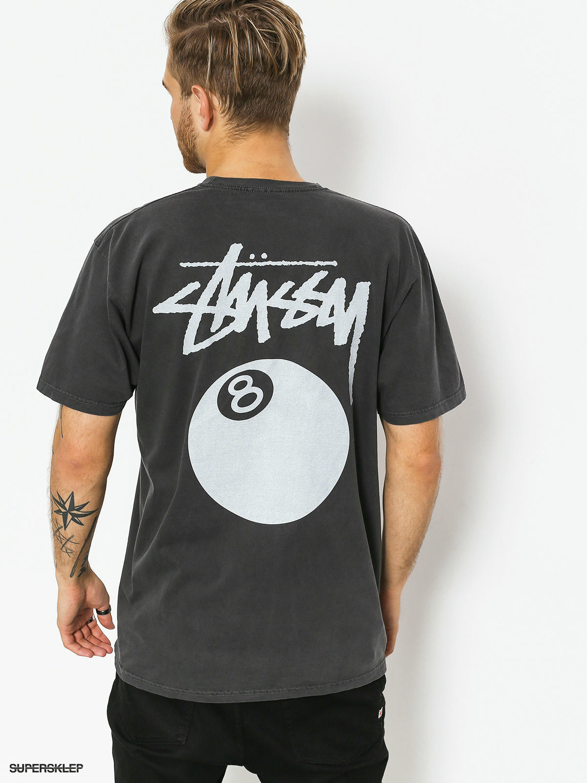 T-shirt Stussy 8 Ball Pig Dyed (black)