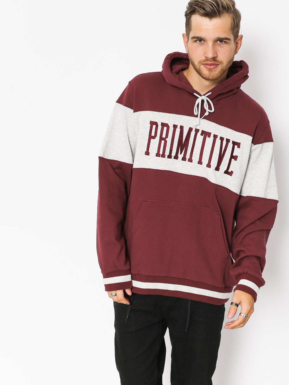 Bluza z kapturem Primitive League Paneled HD (burgundy)