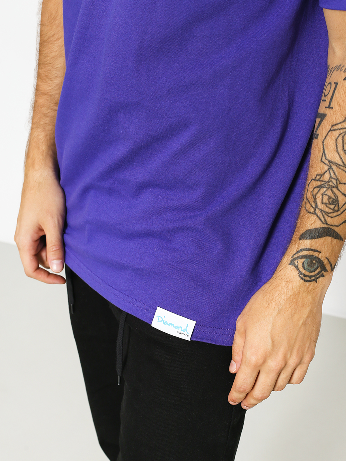 T-shirt Diamond Supply Co. Aloha Floral Box Logo (purple)