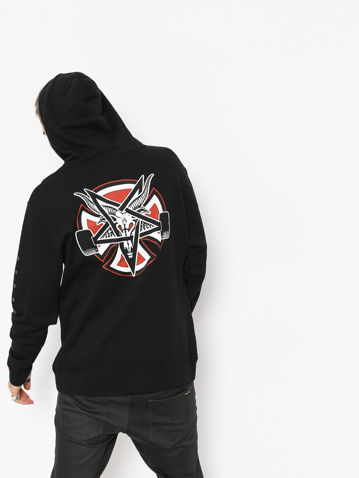 Bluza z kapturem Independent x Thrasher Pentagram Cross HD (black)