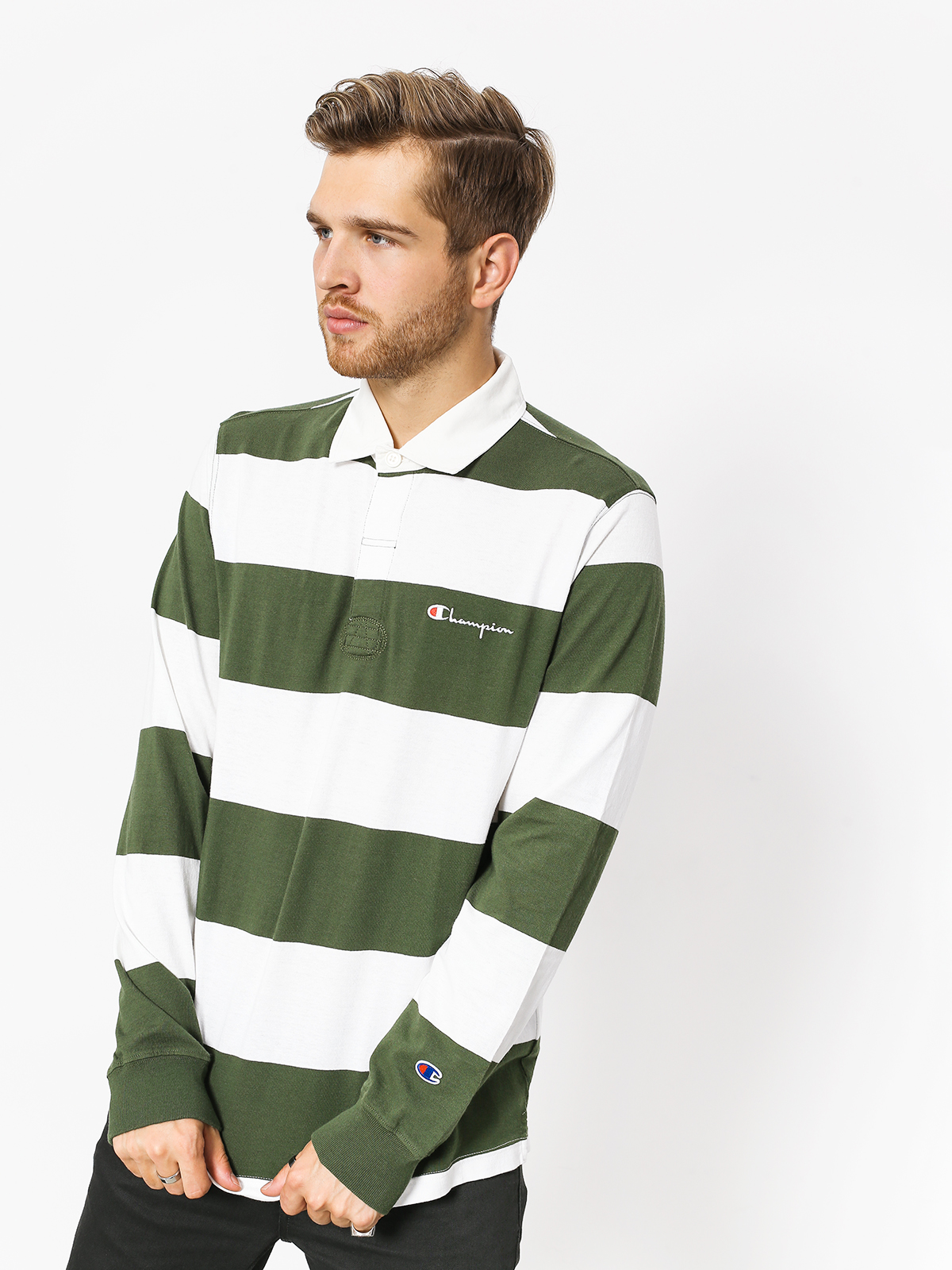 Longsleeve Champion Long Sleeve Polo T Shirt (baf/wht)