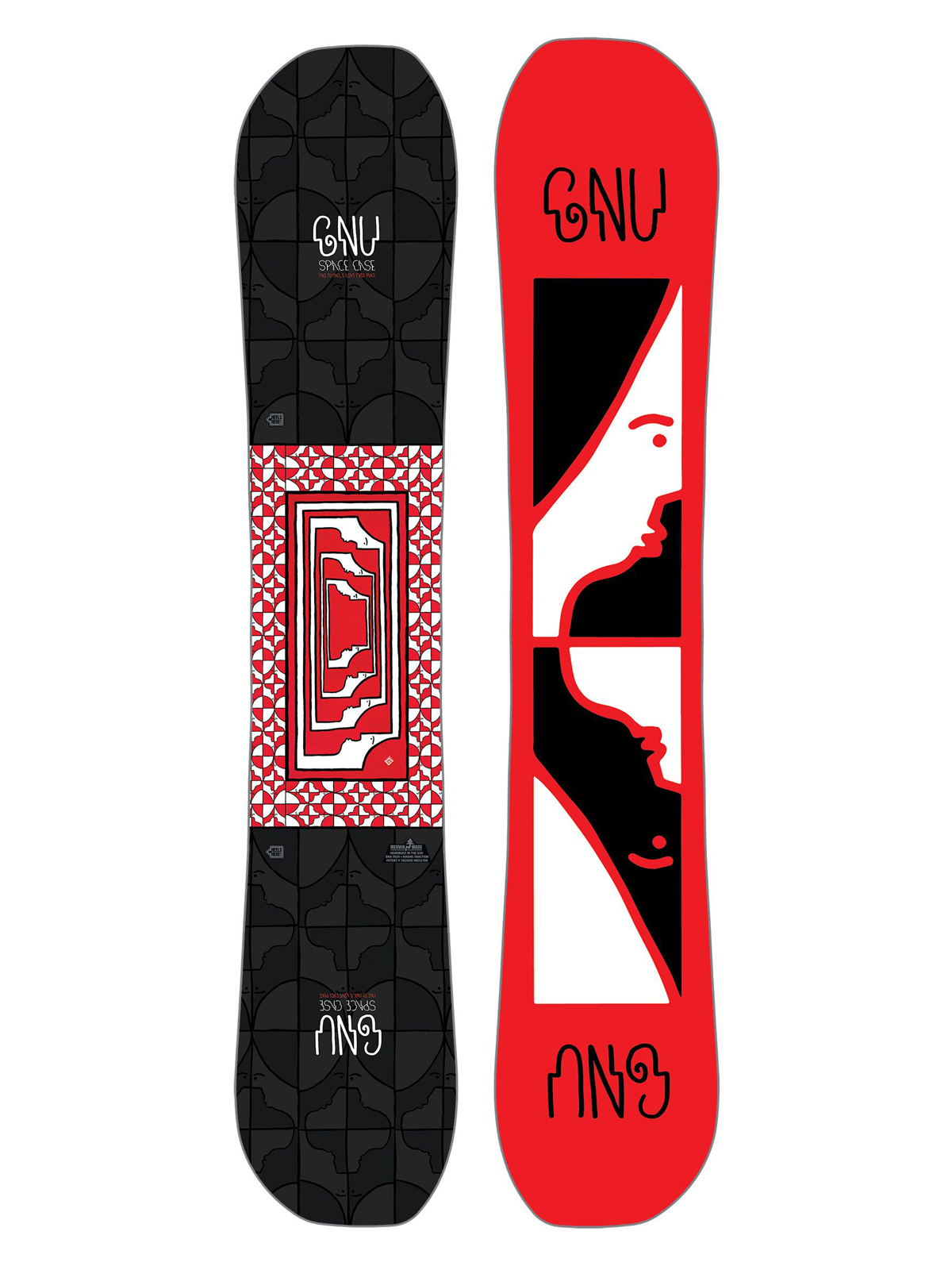 Męska Deska snowboardowa Gnu Asym Fb Space Case C2X (red)